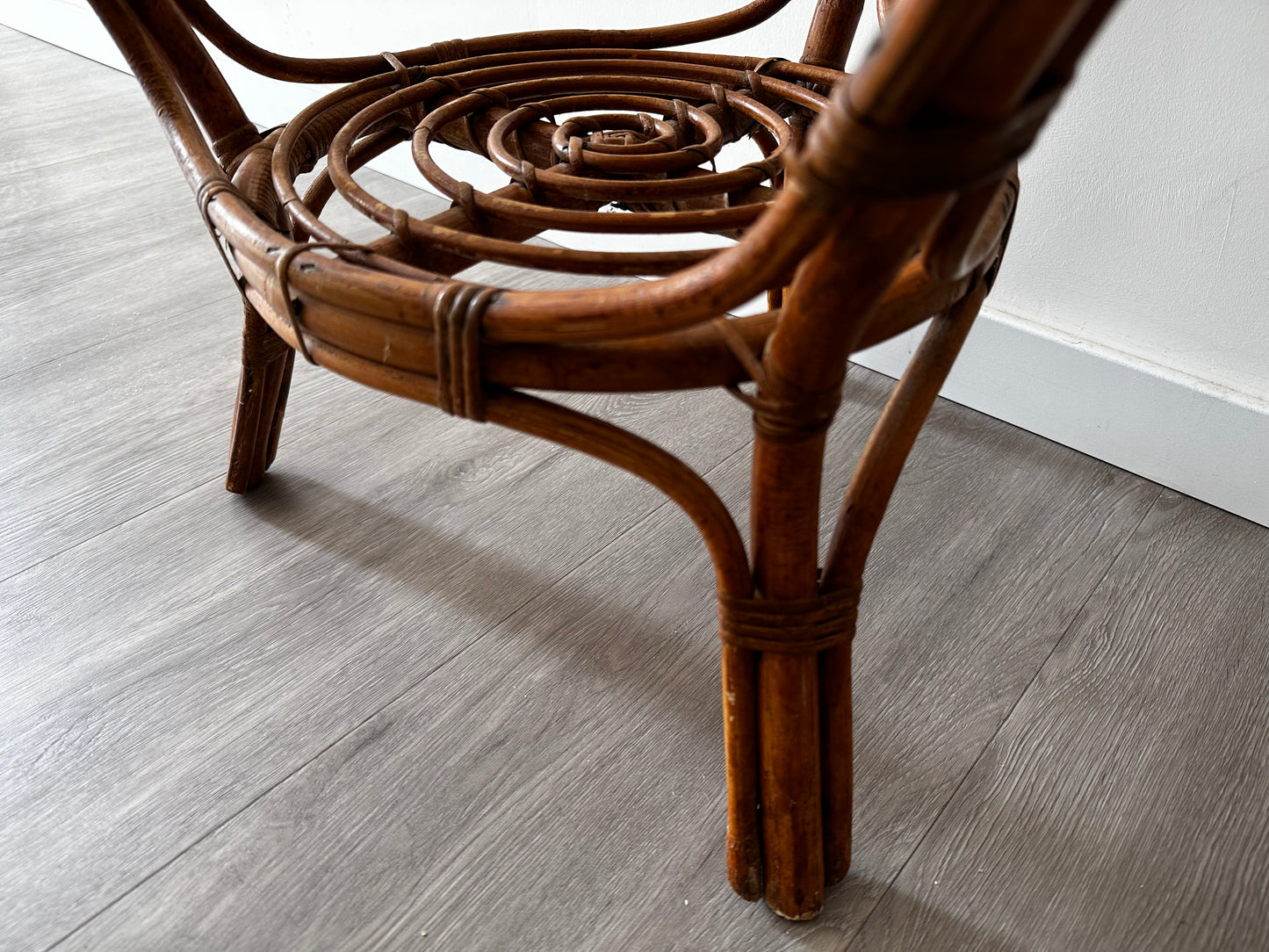 Vintage rotan salontafel