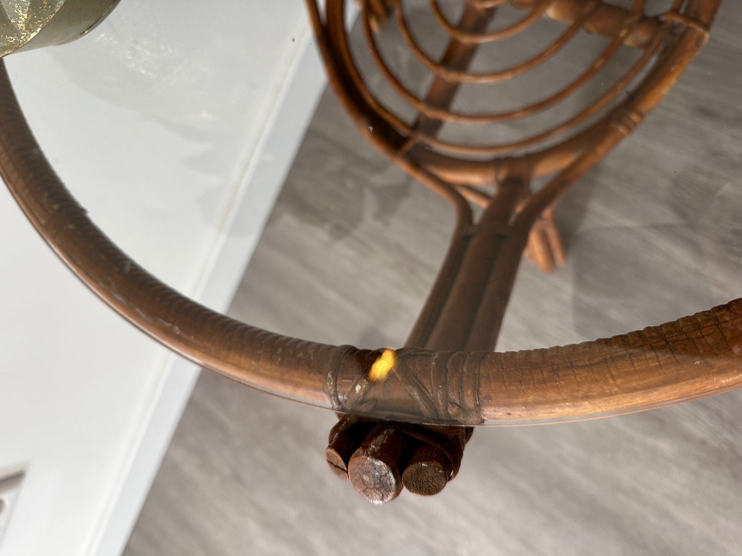 Vintage rotan salontafel