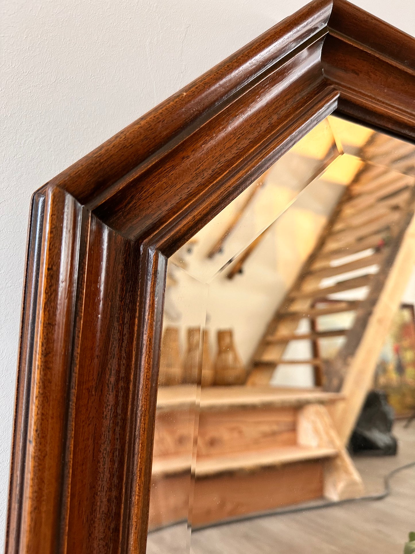 8 kantige facet geslepen spiegel