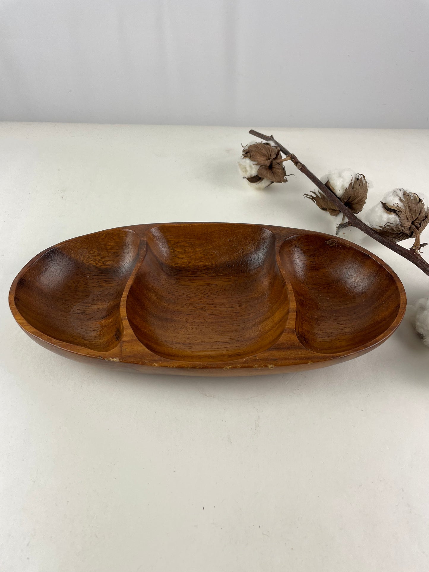 Vintage teakhouten hapjesschaal