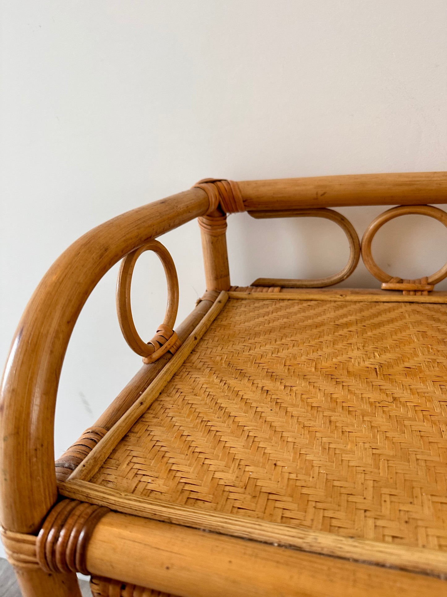 Vintage rotan ladekast