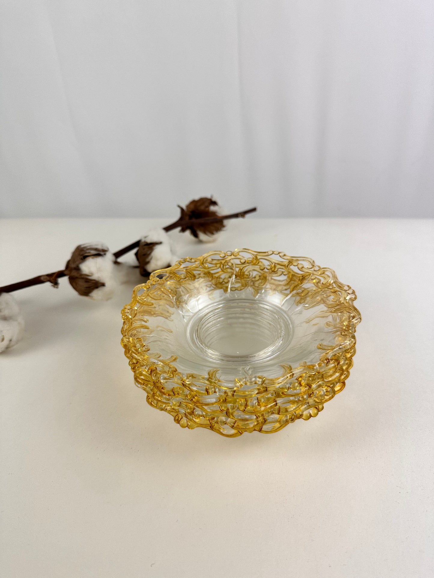 Vintage persglazen schaaltjes