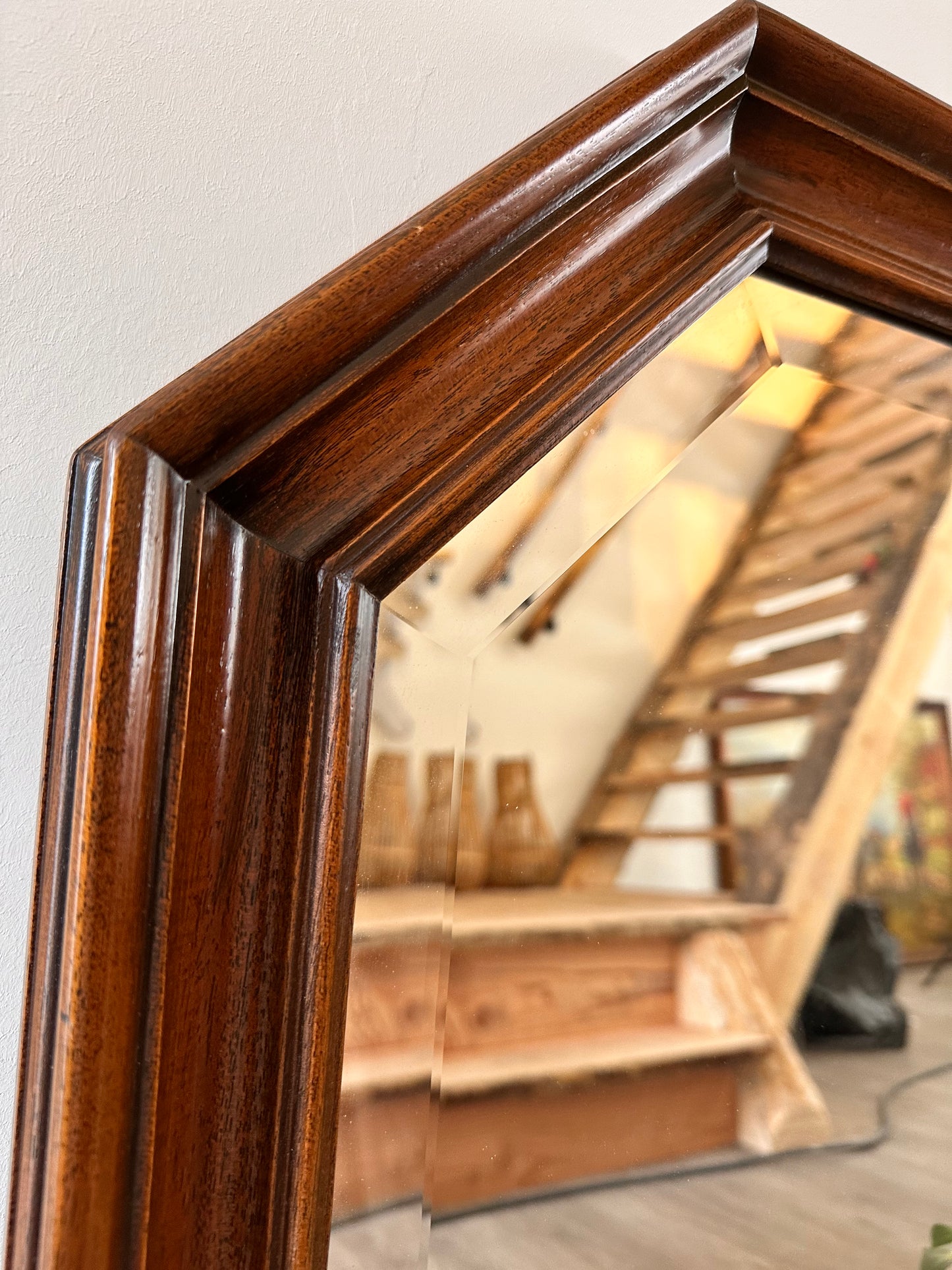 8 kantige facet geslepen spiegel