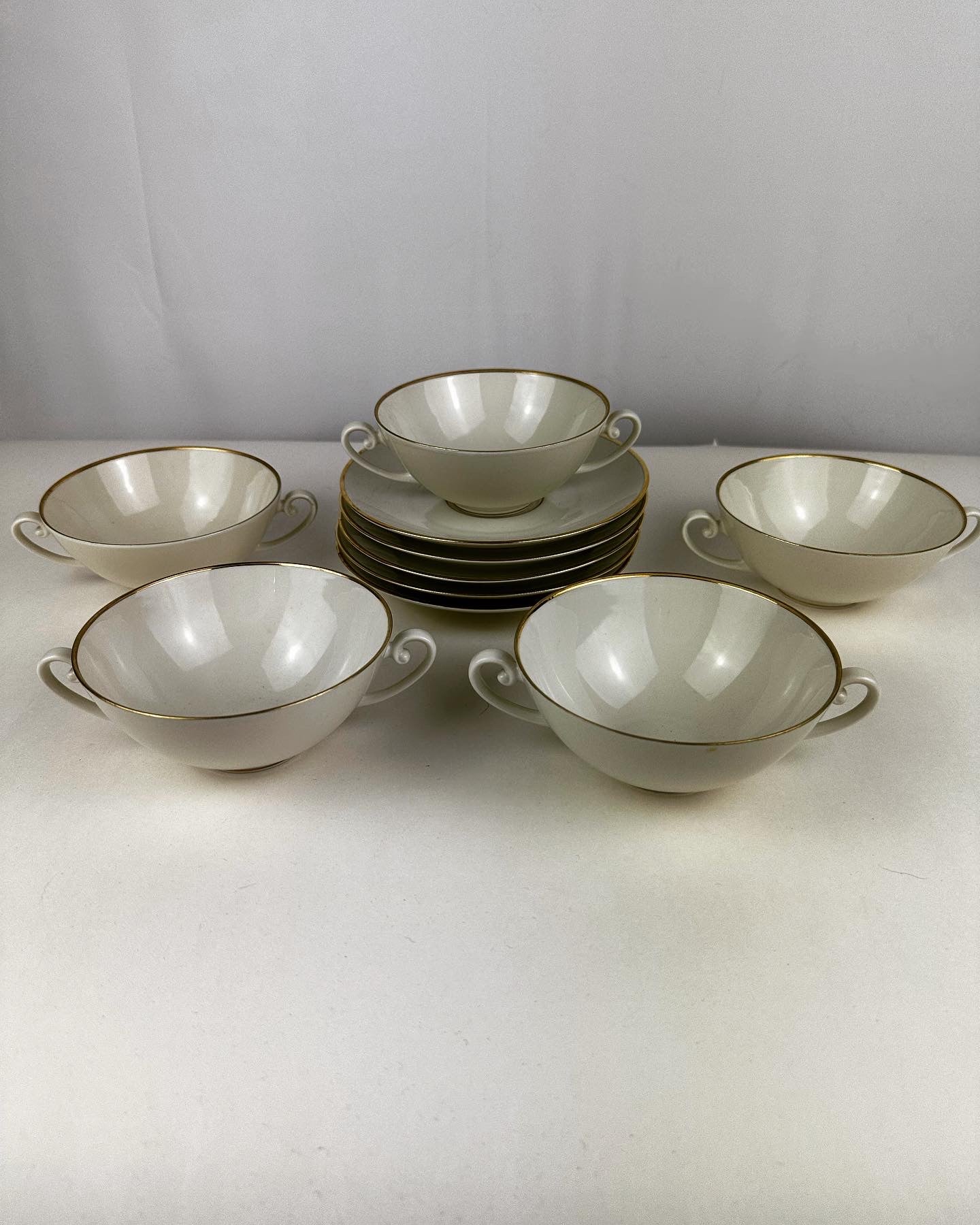 5 vintage soepkommen