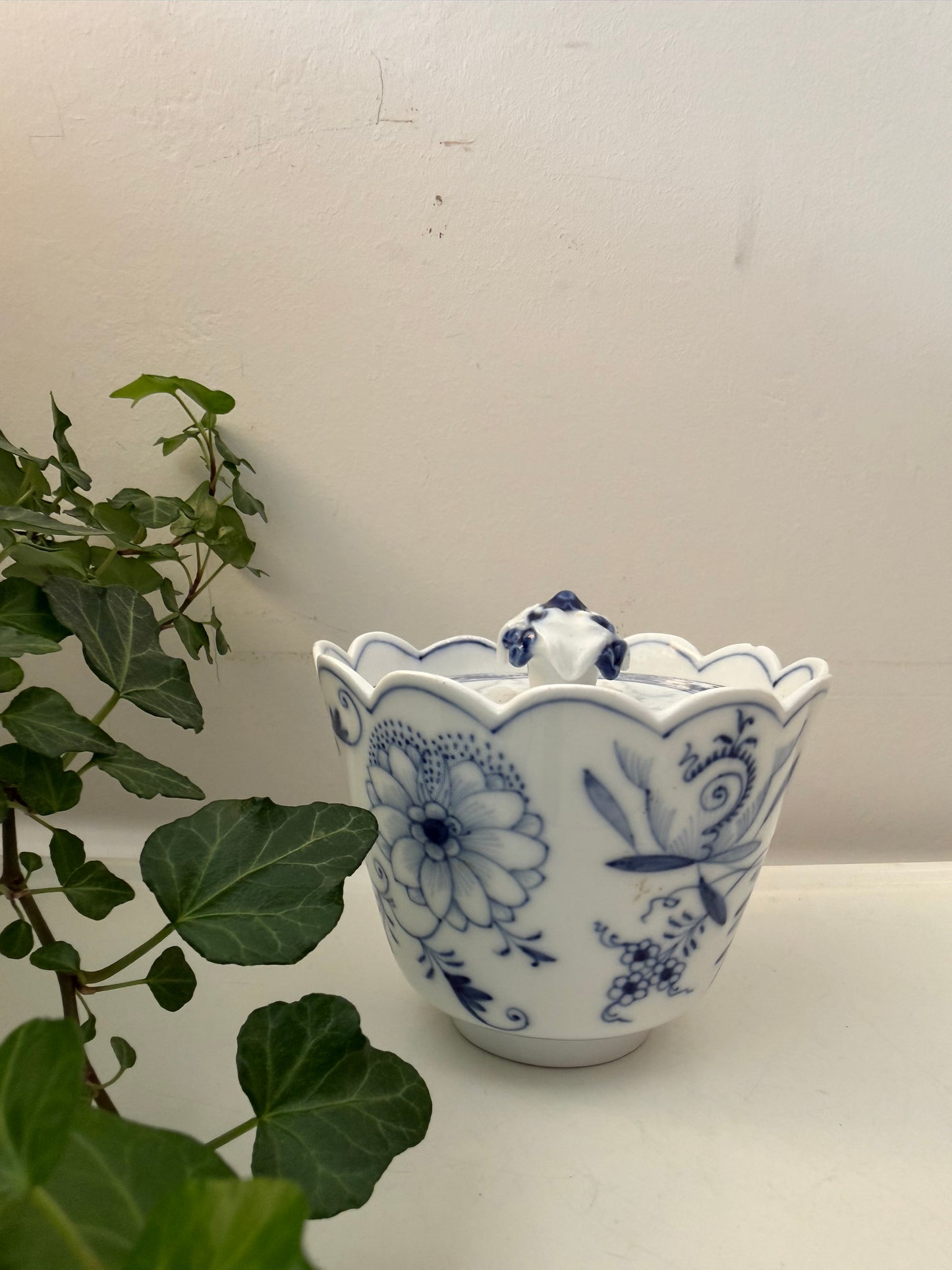 Suikerpotje blauw wit