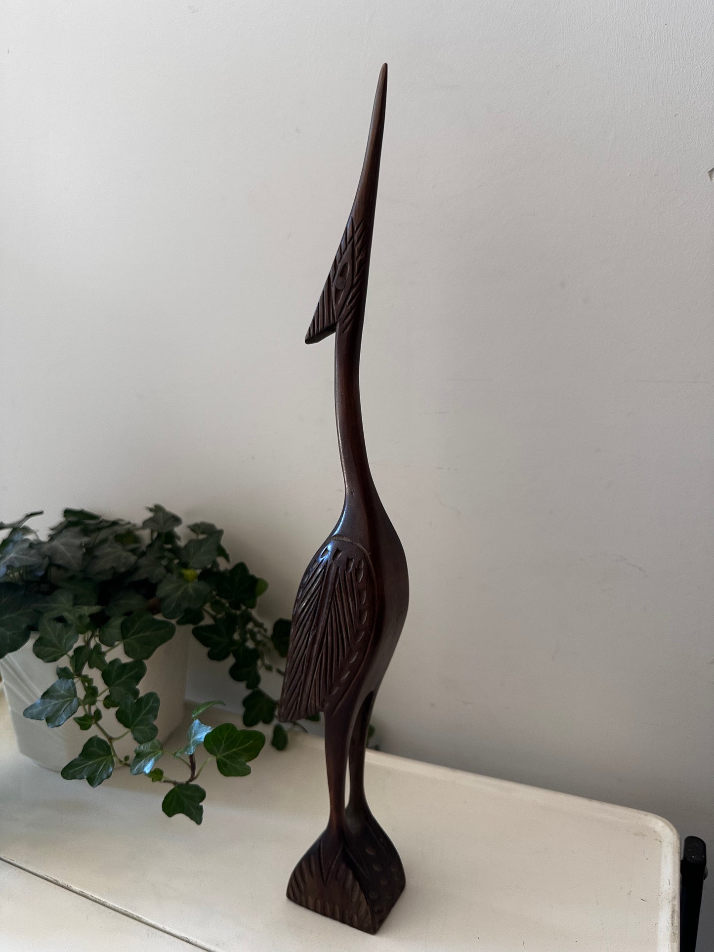 Mid Century houten vogel