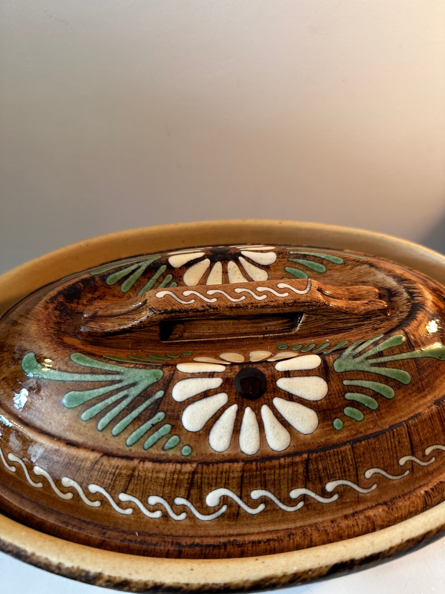 Keramieken vintage ovenschaal terrine