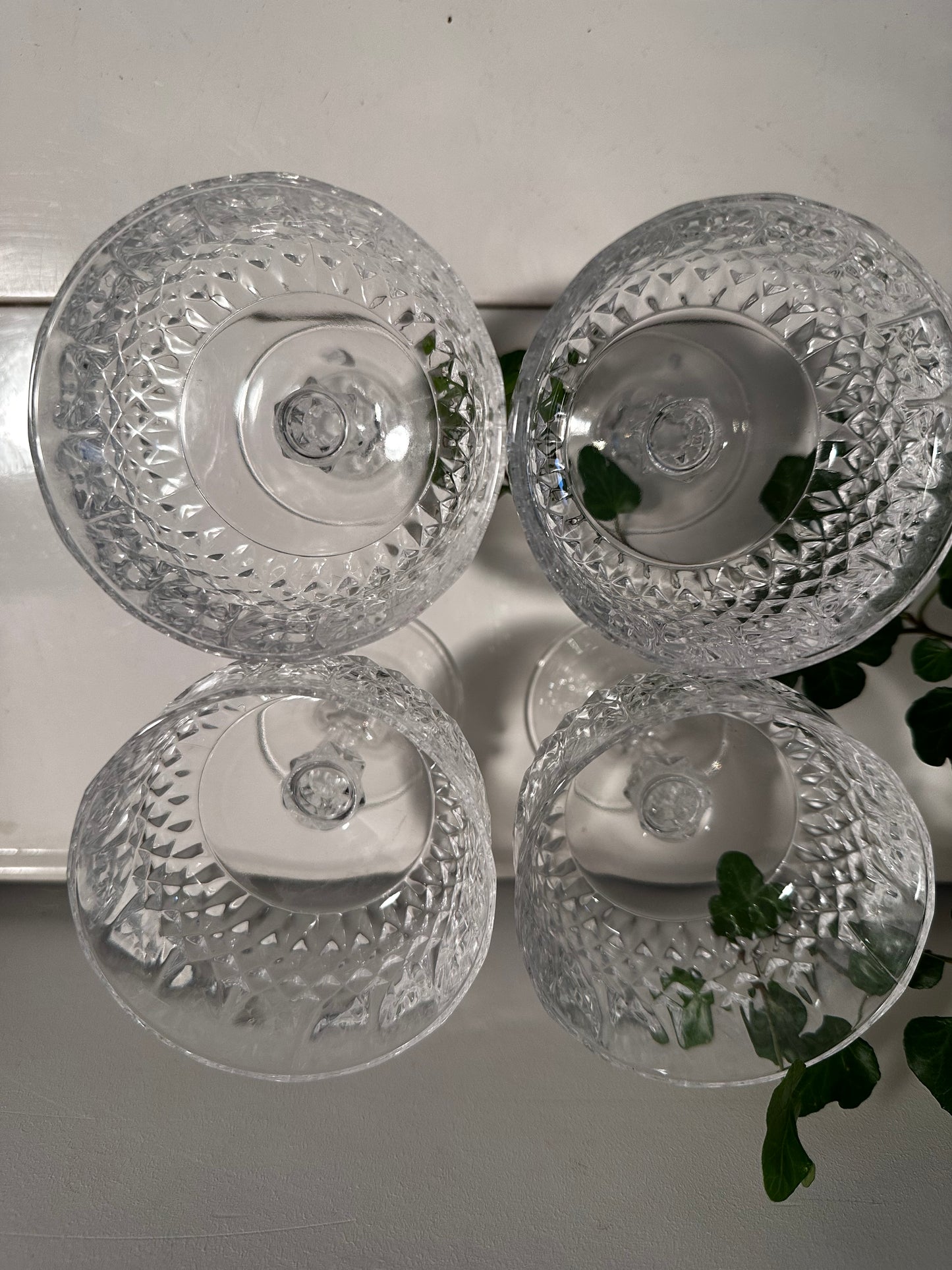 Set kristallen coupe champagne glazen