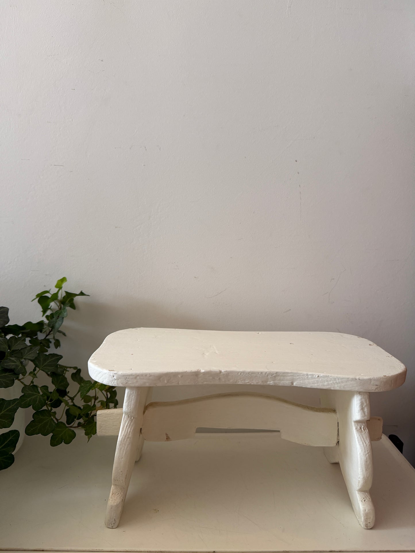 Wit vintage plantentafeltje
