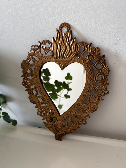 Vintage messing spiegeltje