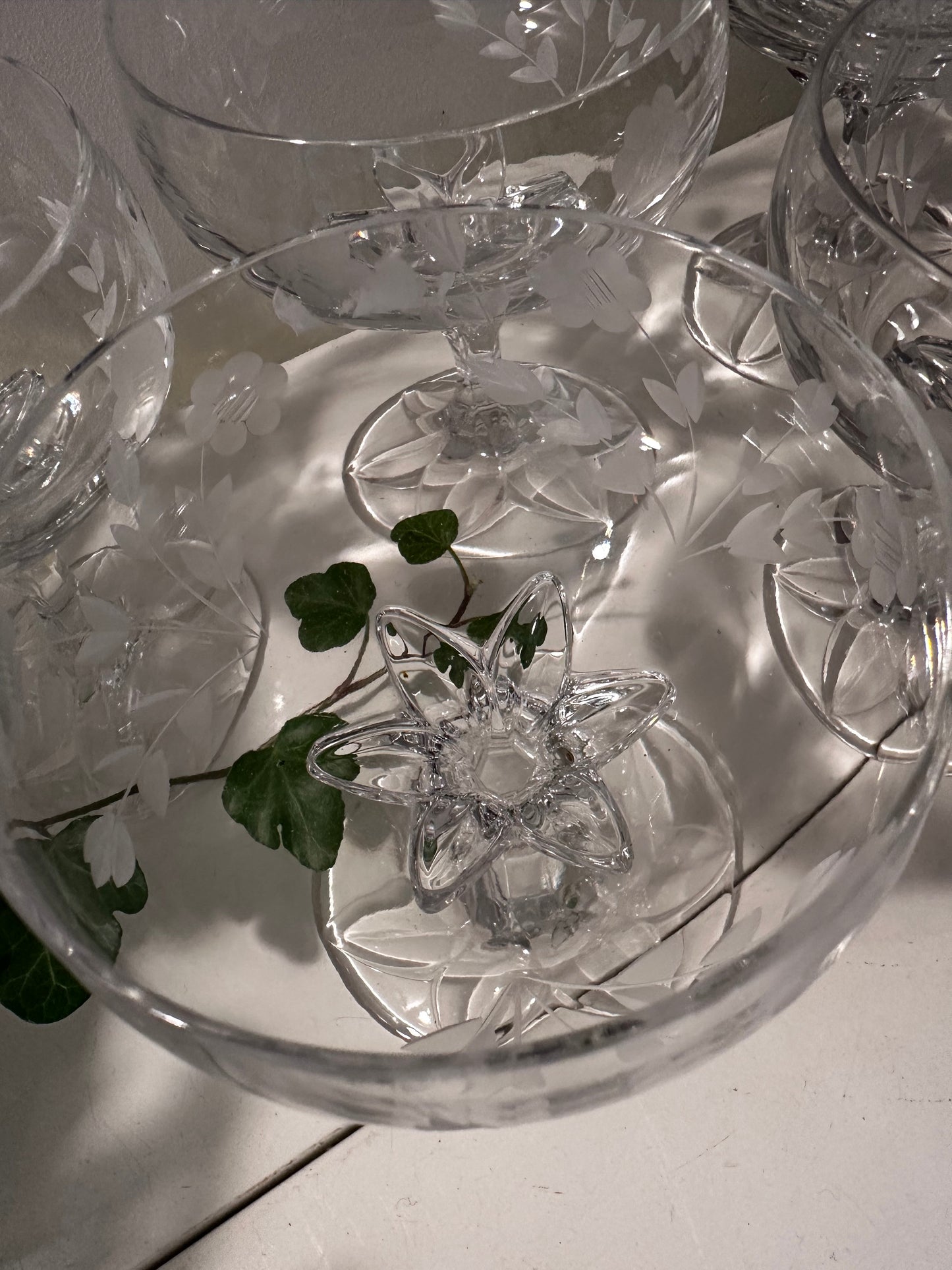 5 jaren 60 kristallen coupe glazen