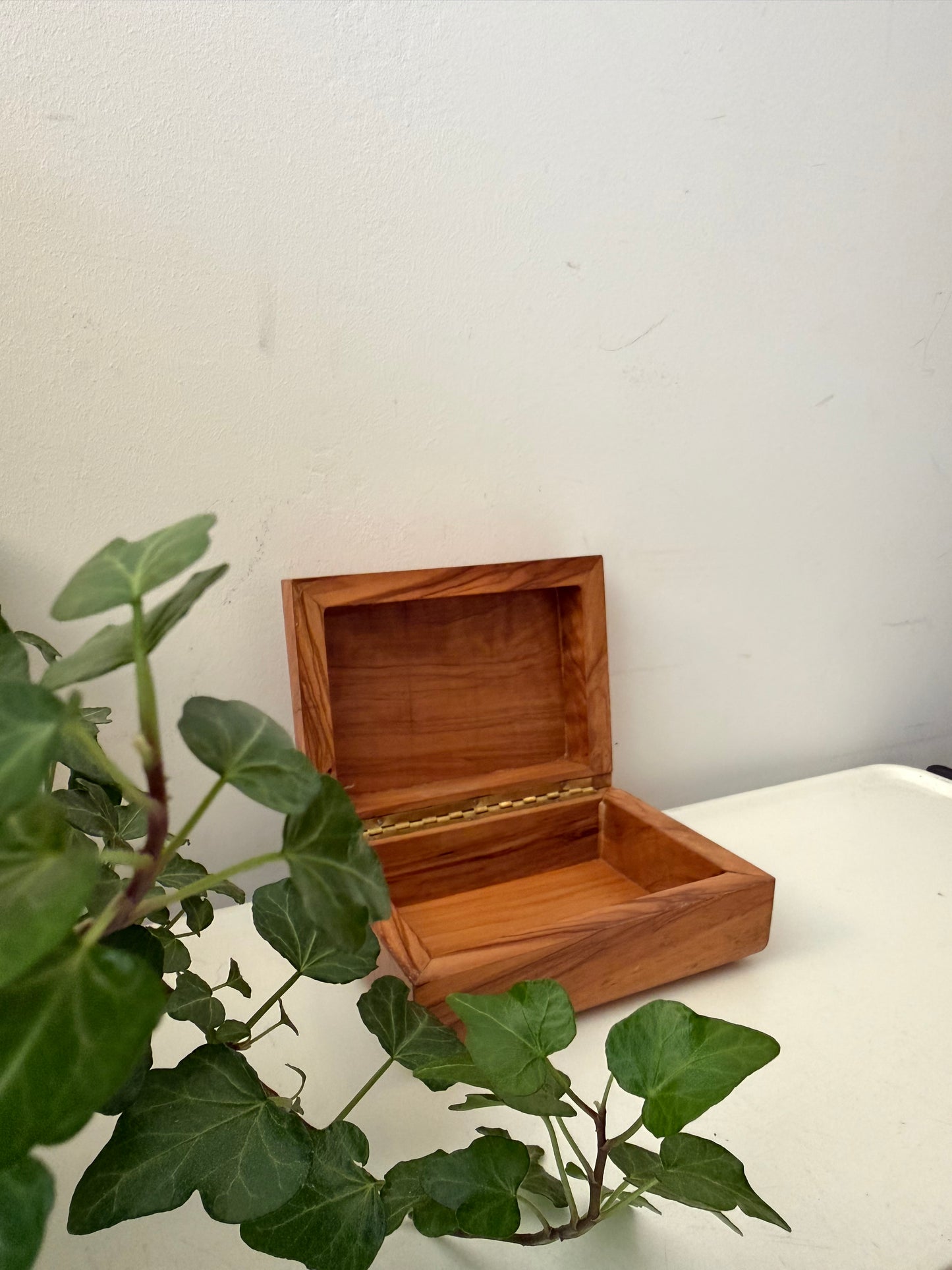 Houten bewaardoosje