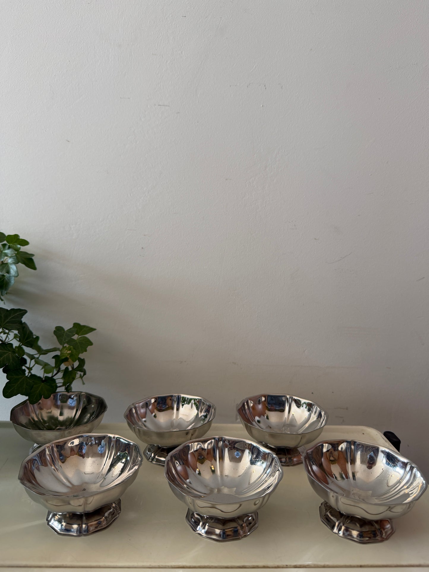 Set van 6 Chrome ijscoupes