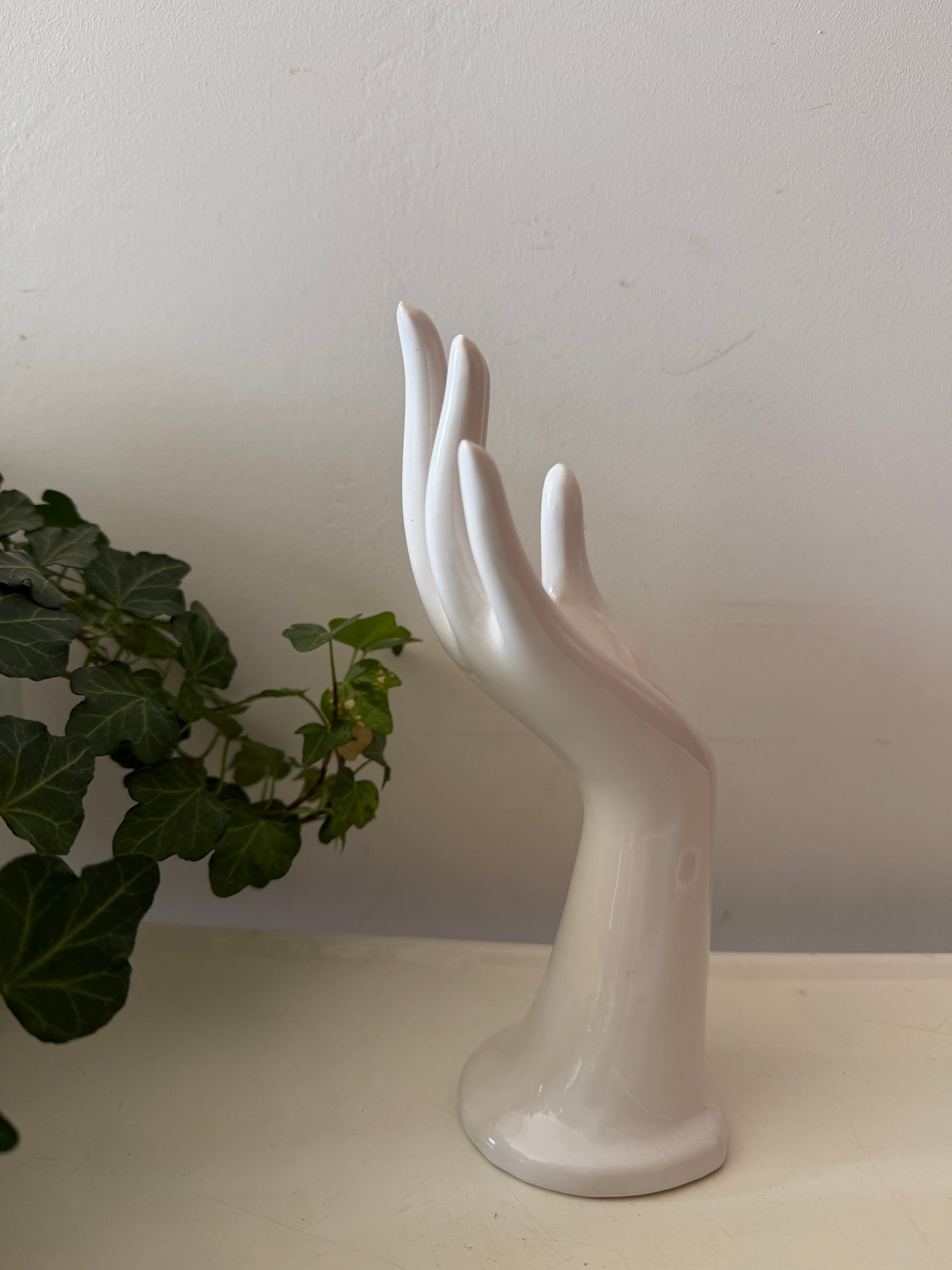 Vintage witte hand keramiek jaren 60/70