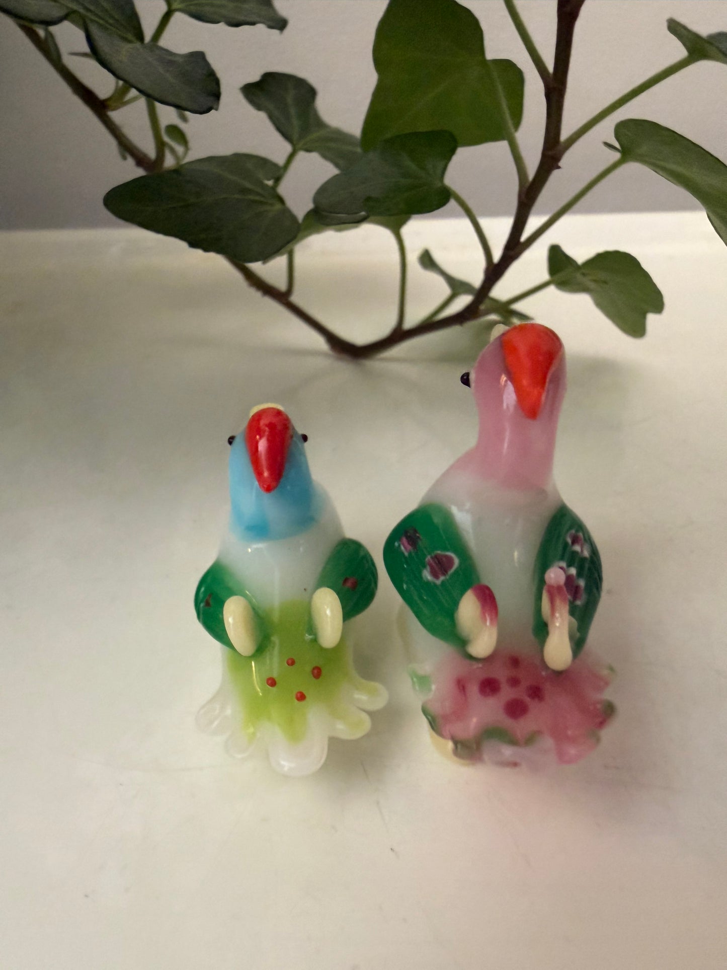 Murano glazen letterbak beeldjes eendjes