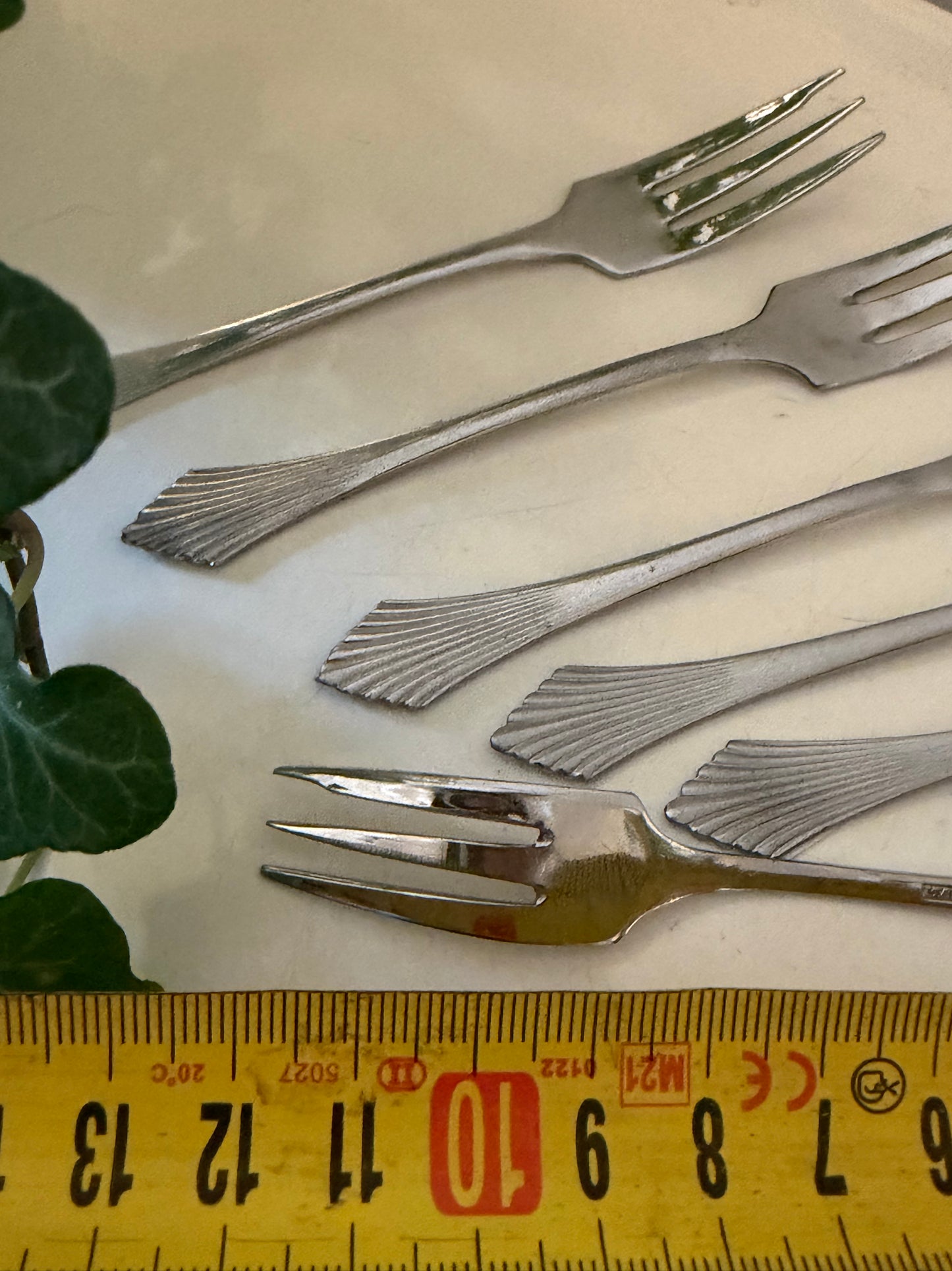 6 Gebaksvorkjes Art Deco
