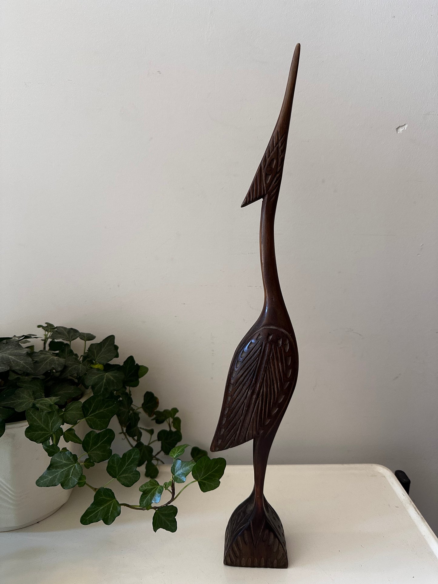 Mid Century houten vogel