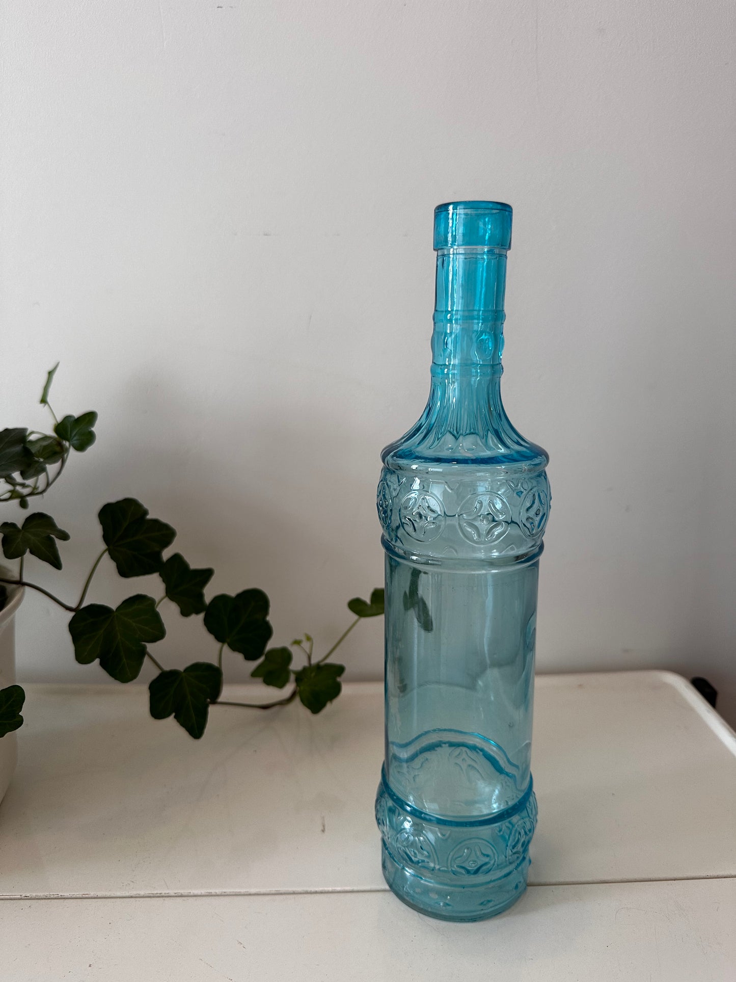 Fles vaas aqua blauw