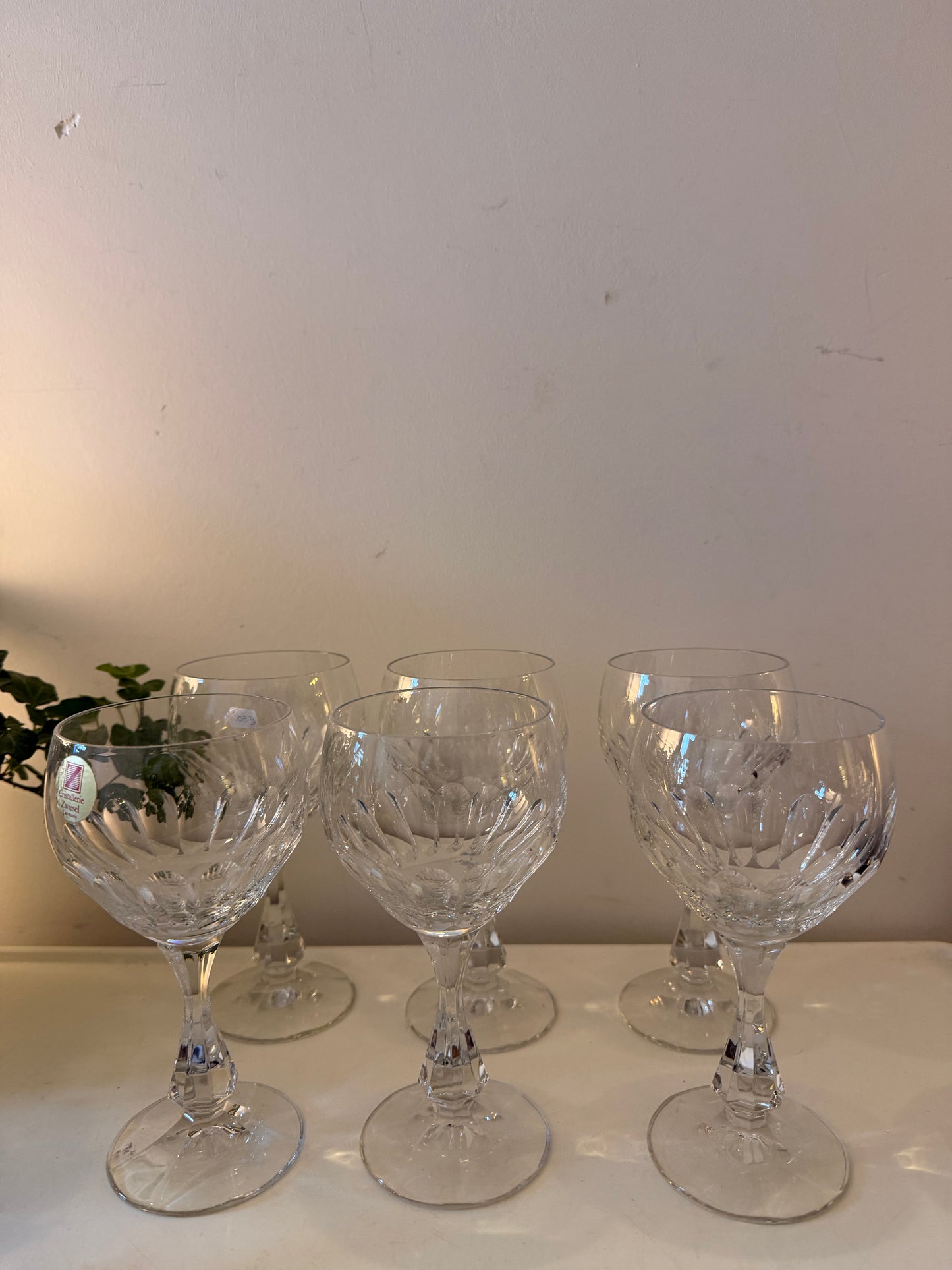 Set van 6 kristallen Zwiesel wijnglazen