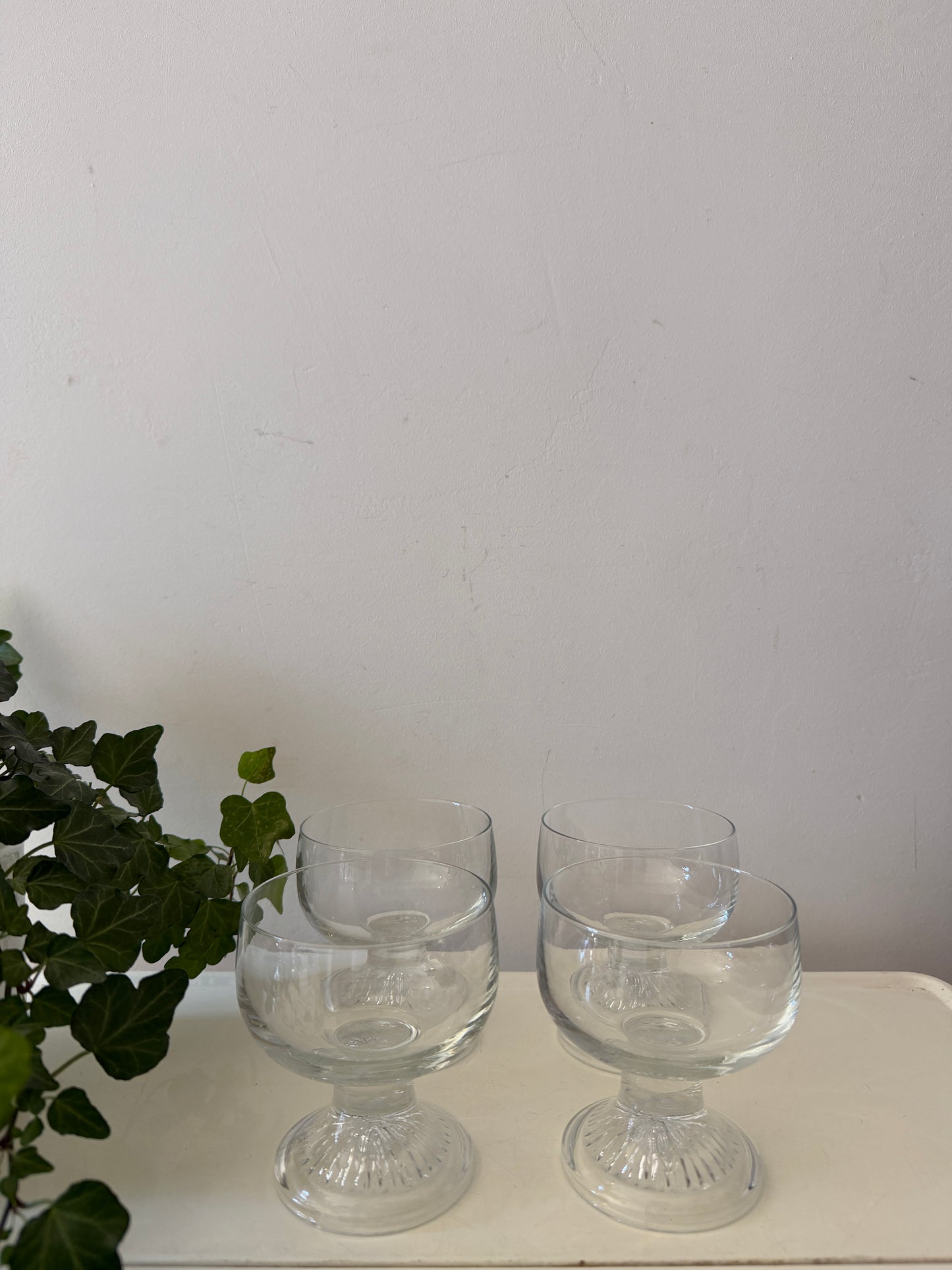 Set van 4 coupe glazen