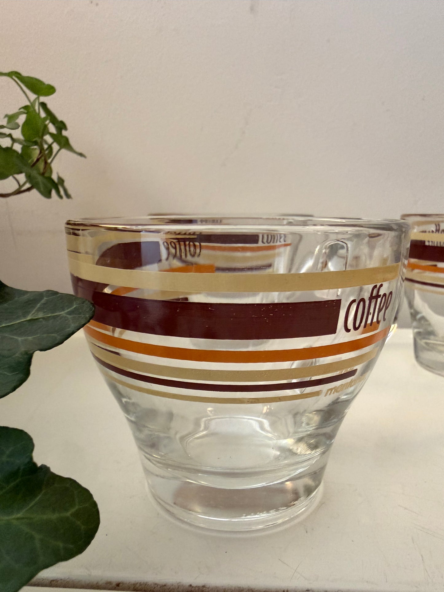 Set van 4 glazen koffiekopjes espresso kopjes