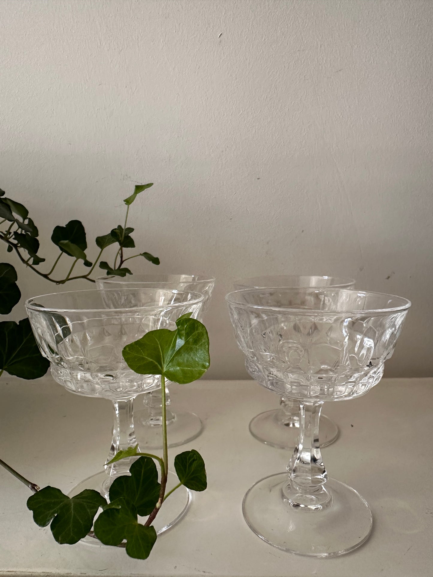 Set van 4 vintage likeurglaasjes