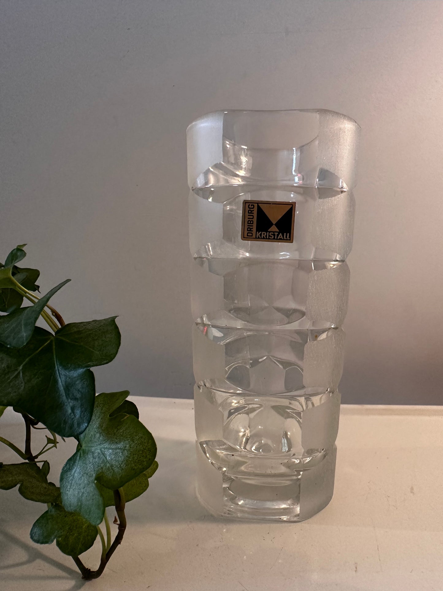 Kristallen vaas vintage jaren 70 Driburg