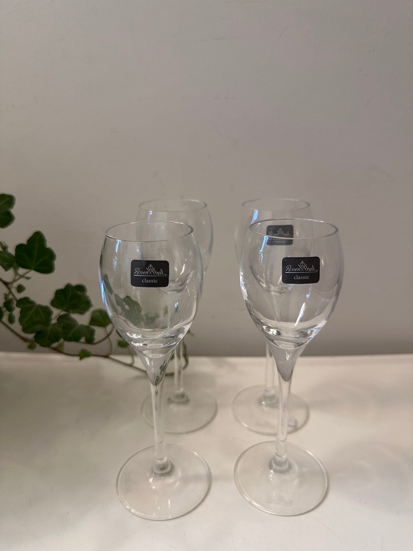 Set van 4 kristallen Rosenthal likeurglazen