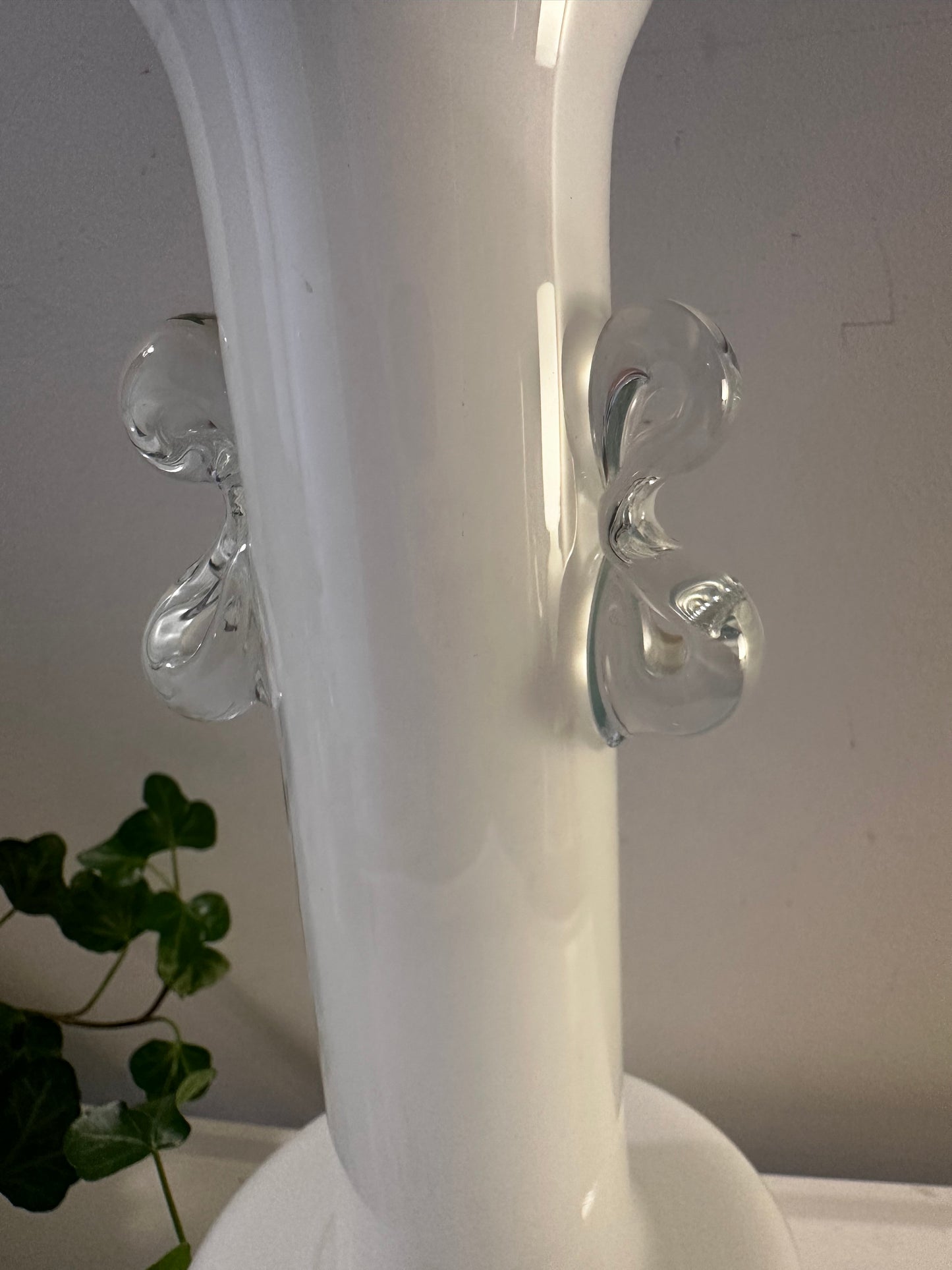 Murano glazen witte vintage vaas