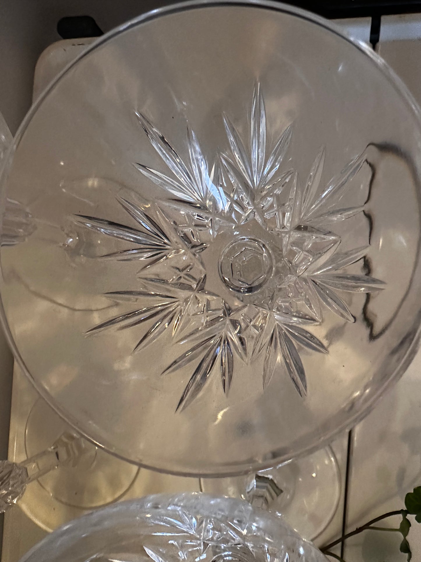 Vintage kristallen coupe champagne glazen