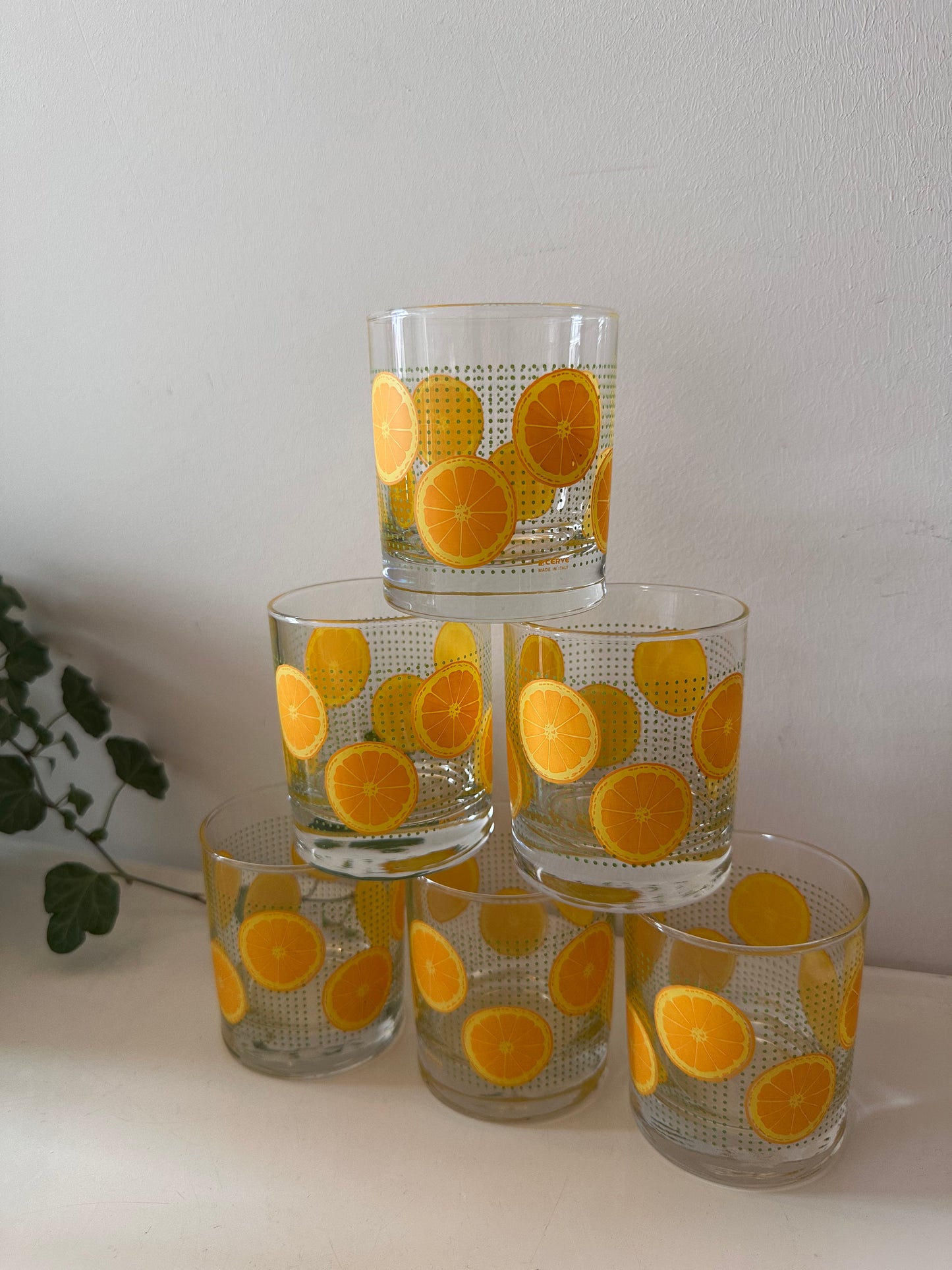 Retro waterglazen limonade glazen vintage