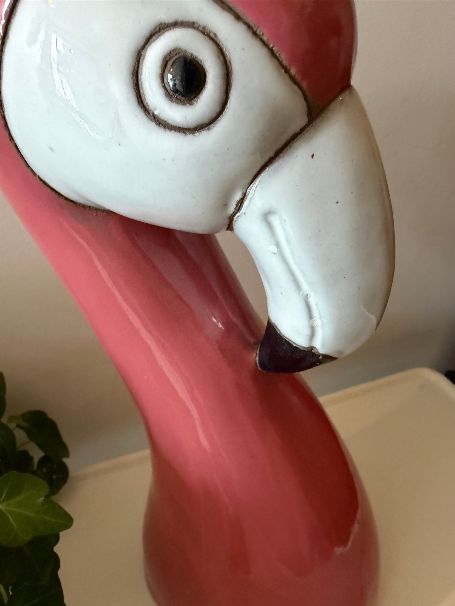 Jaren 80 beeld van een Flamingo