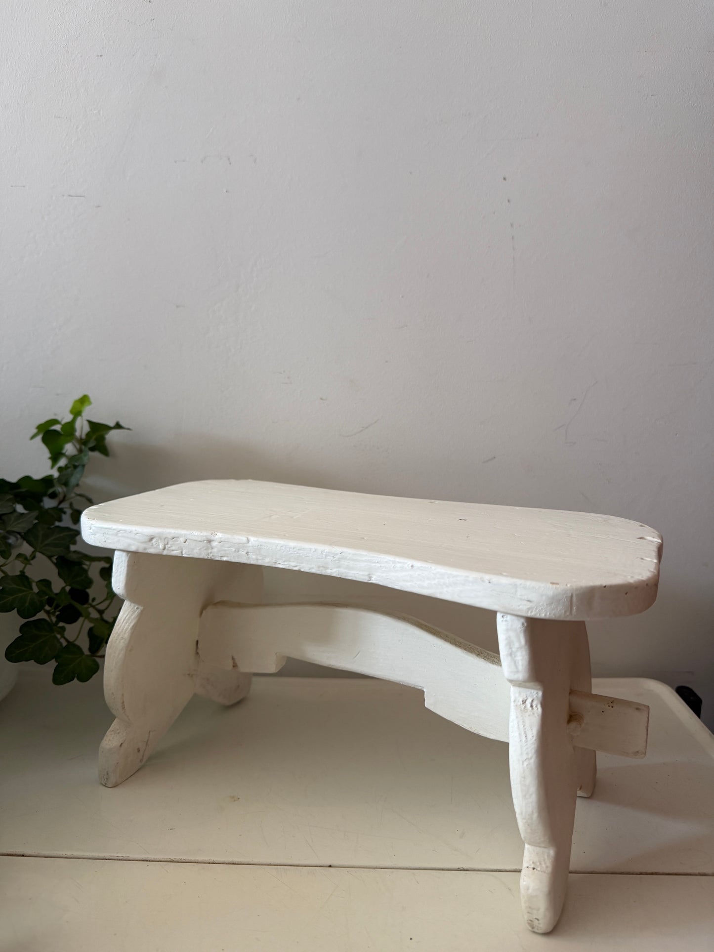 Wit vintage plantentafeltje