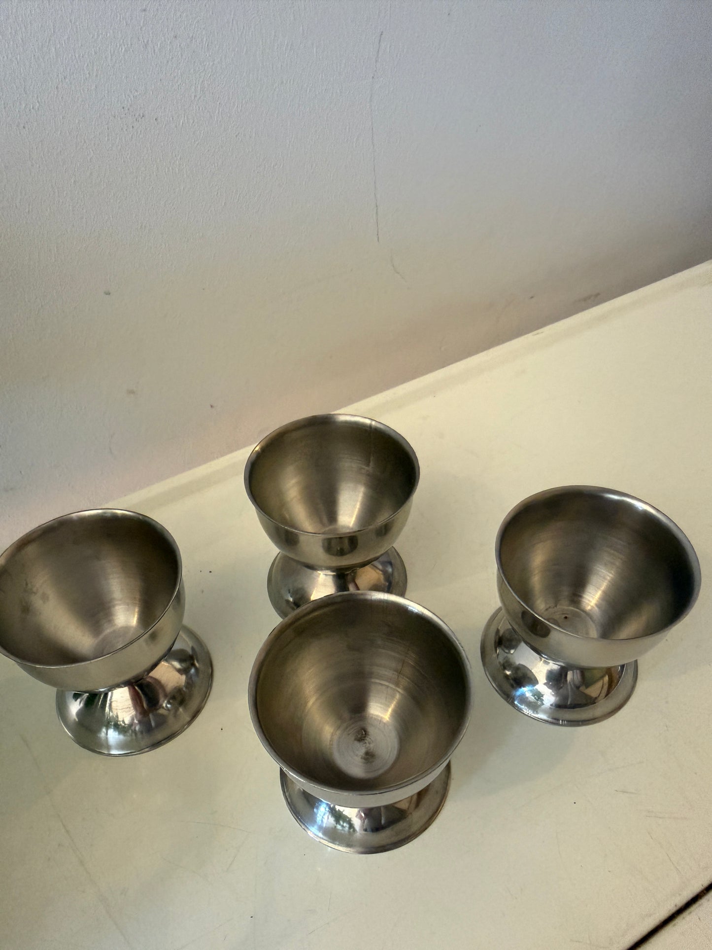Set van 4 chrome eierdopjes