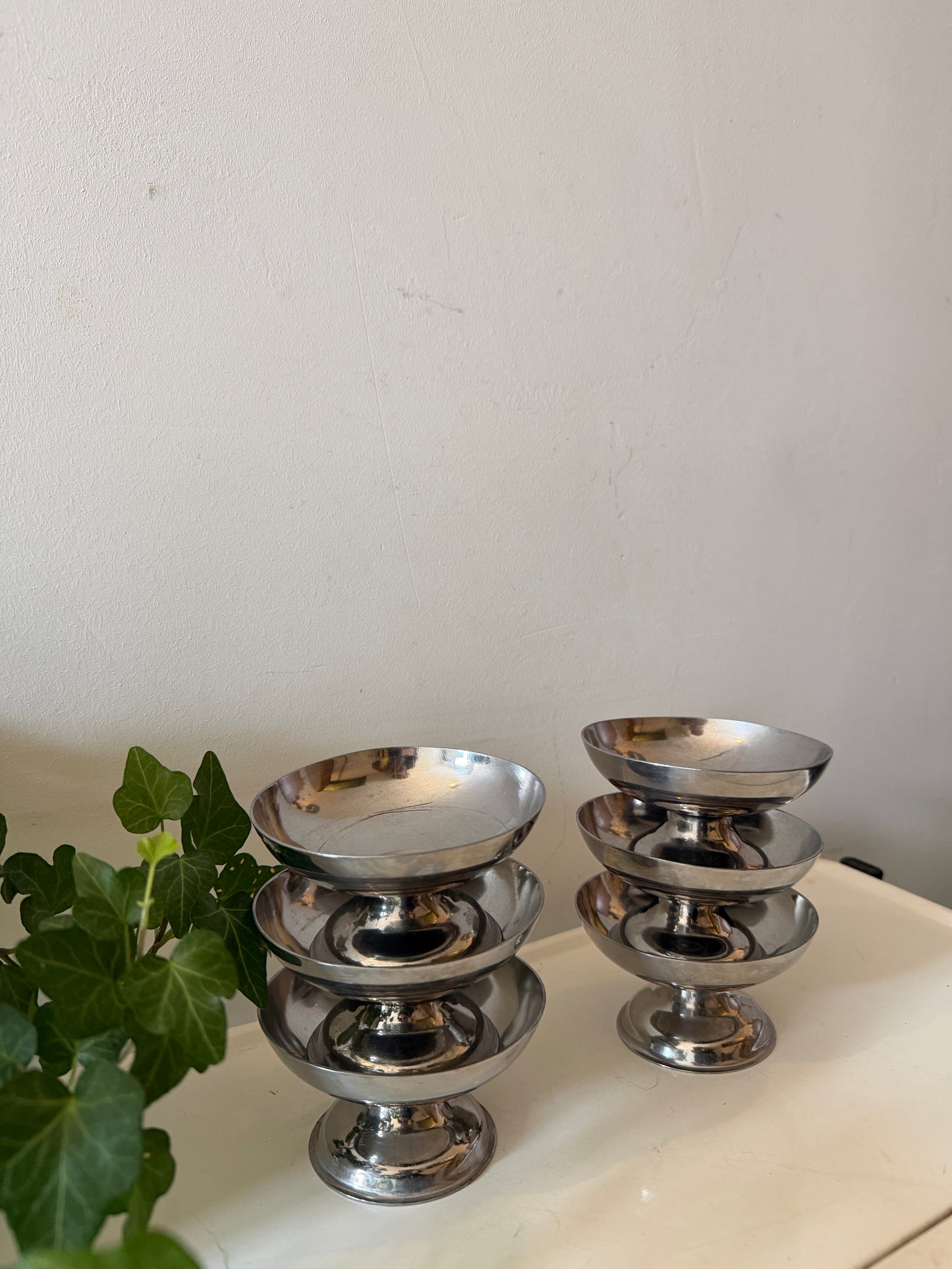 Set van 6 chrome coupes