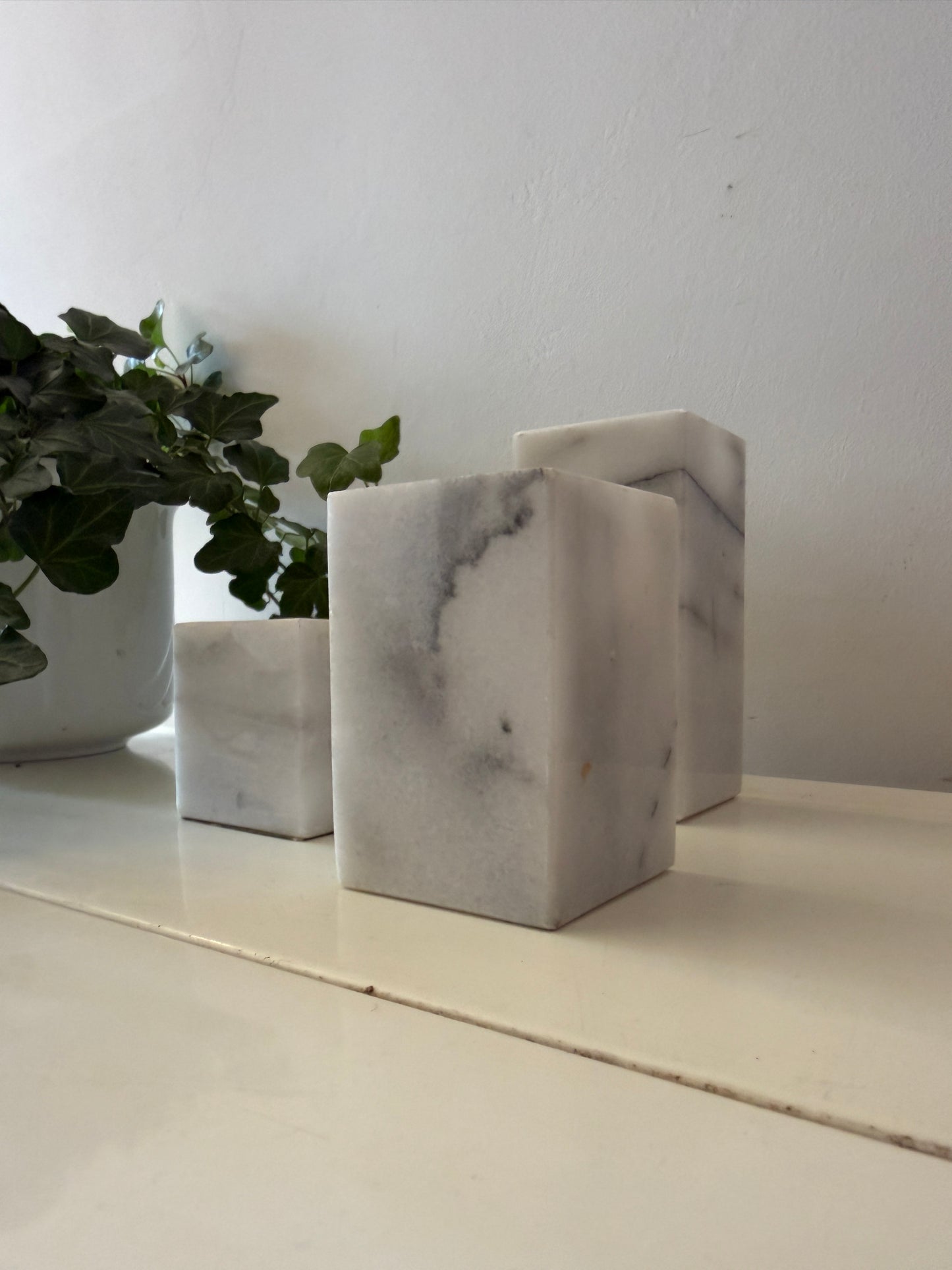 Set van 3 onyx waxinelichthouders
