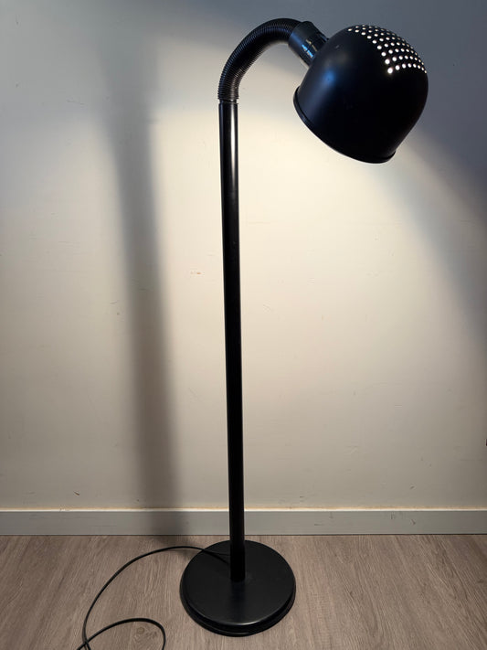 Jaren 70/80 zwarte staande lamp