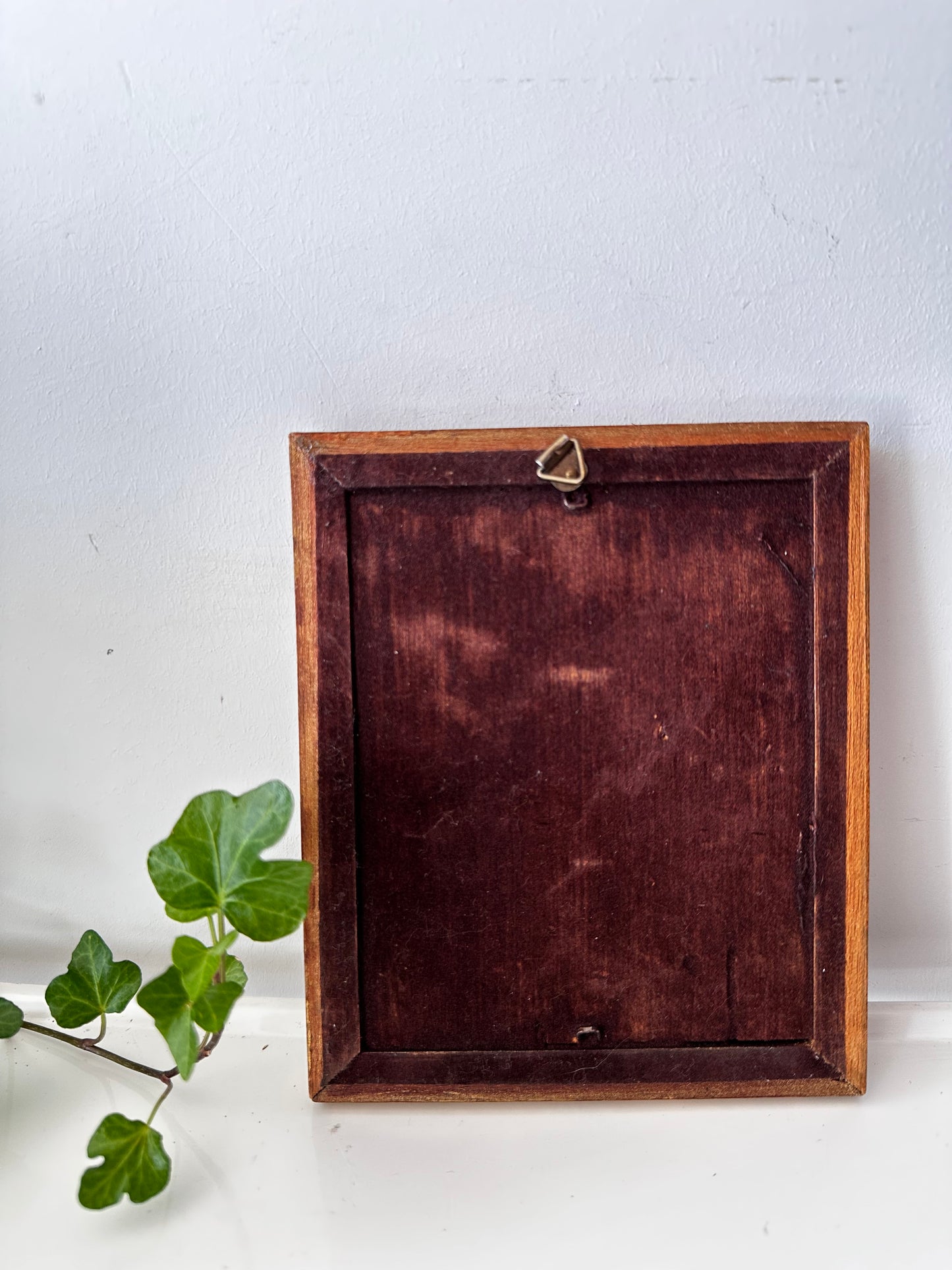 Vintage olieverf schilderijtje in goudkleurige lijst