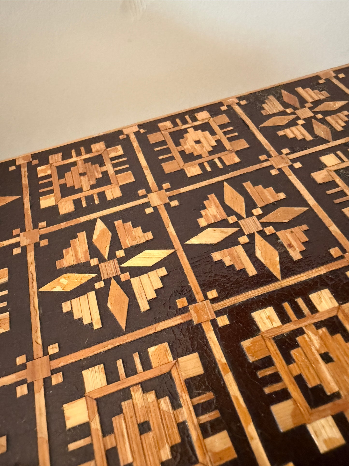 Vintage houten bewaardoosje