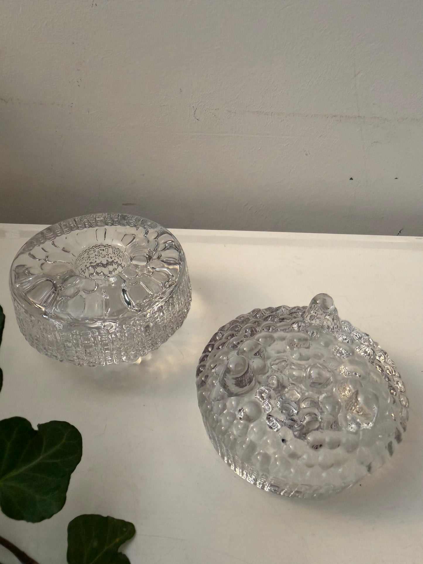 Set van 2 Iittala glazen kandelaars Tapio Wirkkala