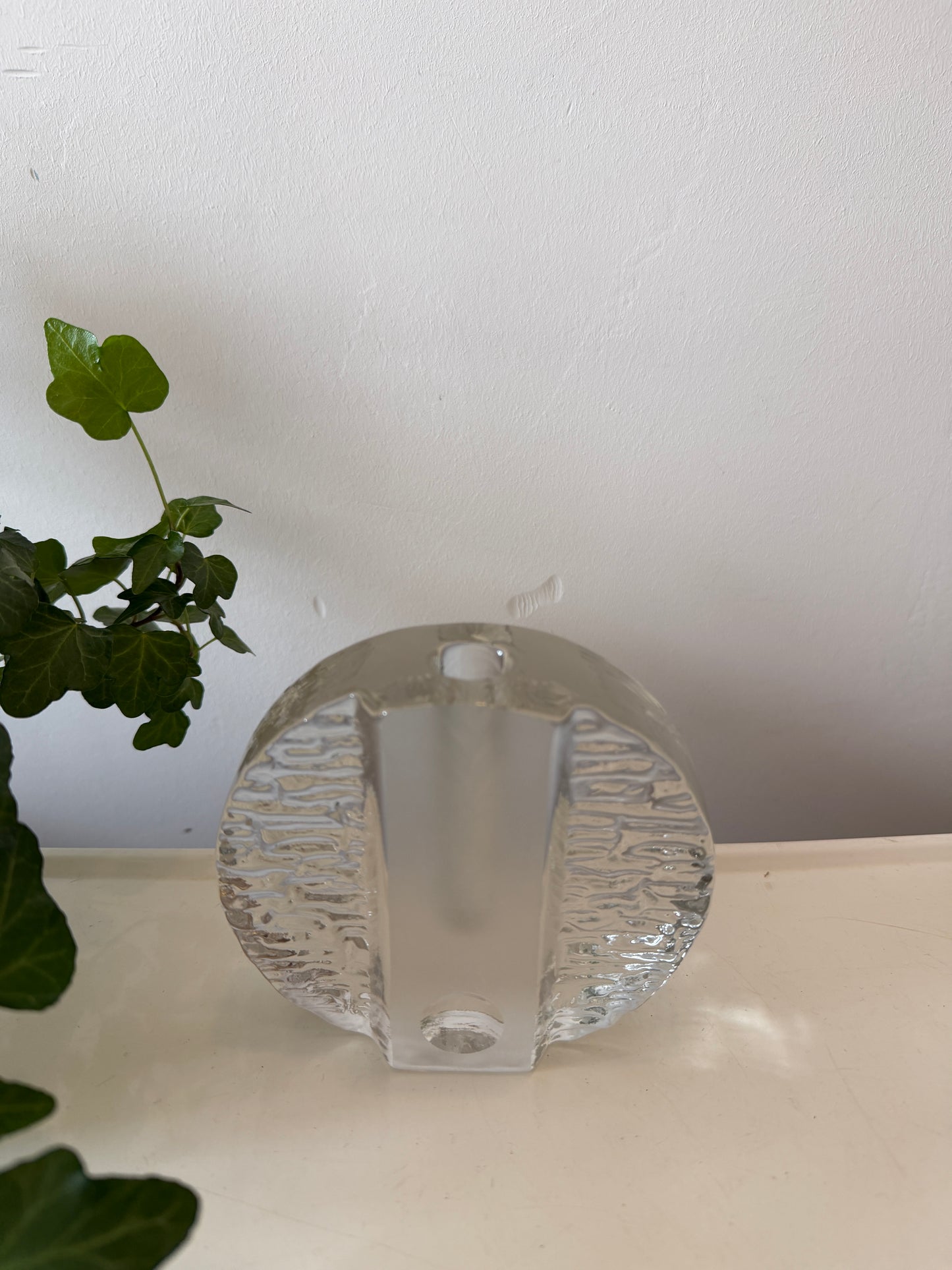 Dik glazen solifleur vaasje