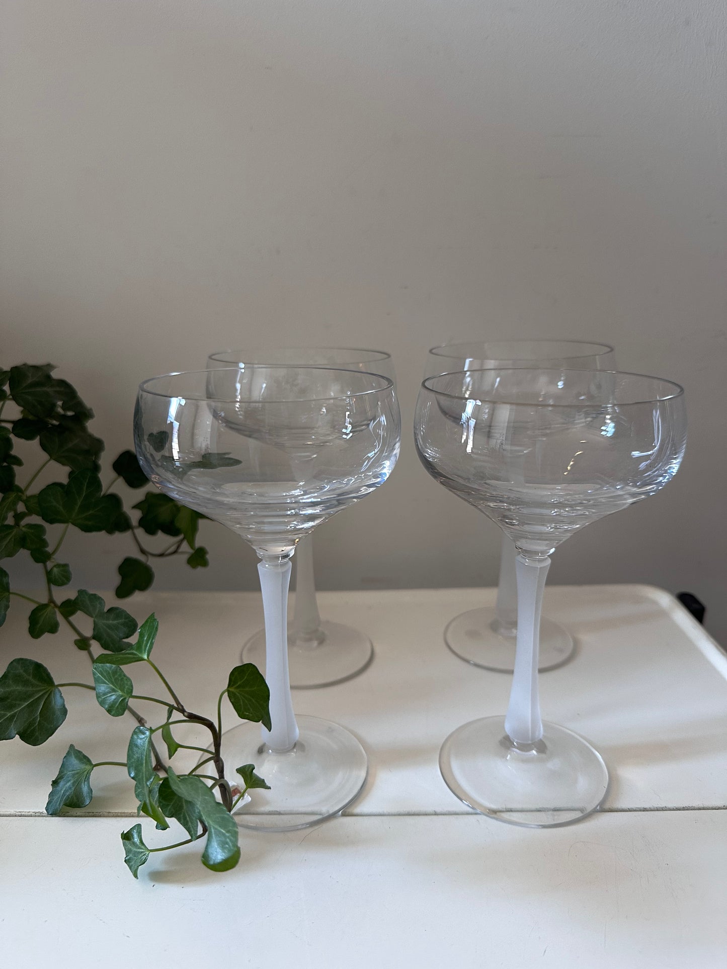 Set van 4 coupe champagne glazen