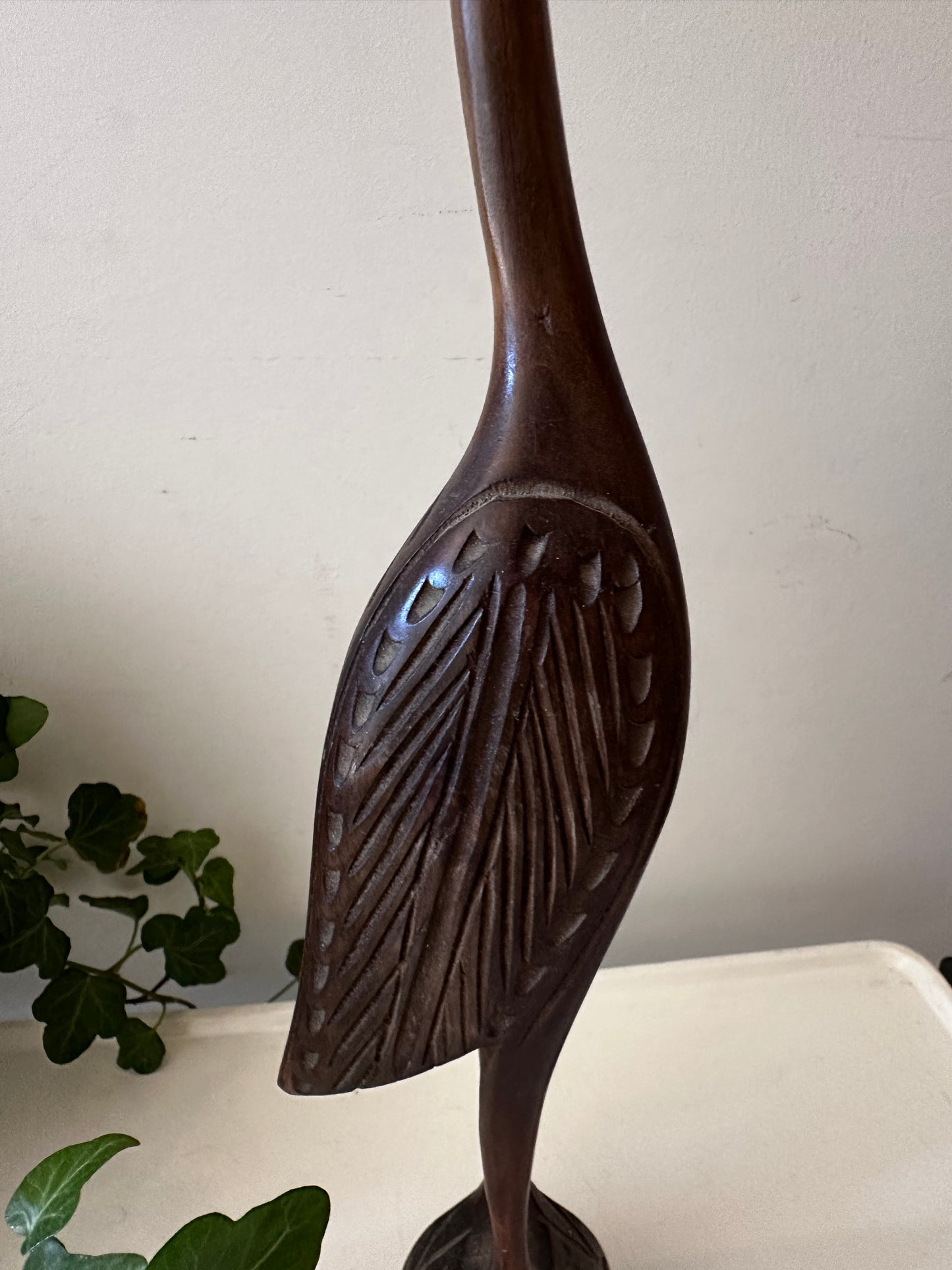 Mid Century houten vogel