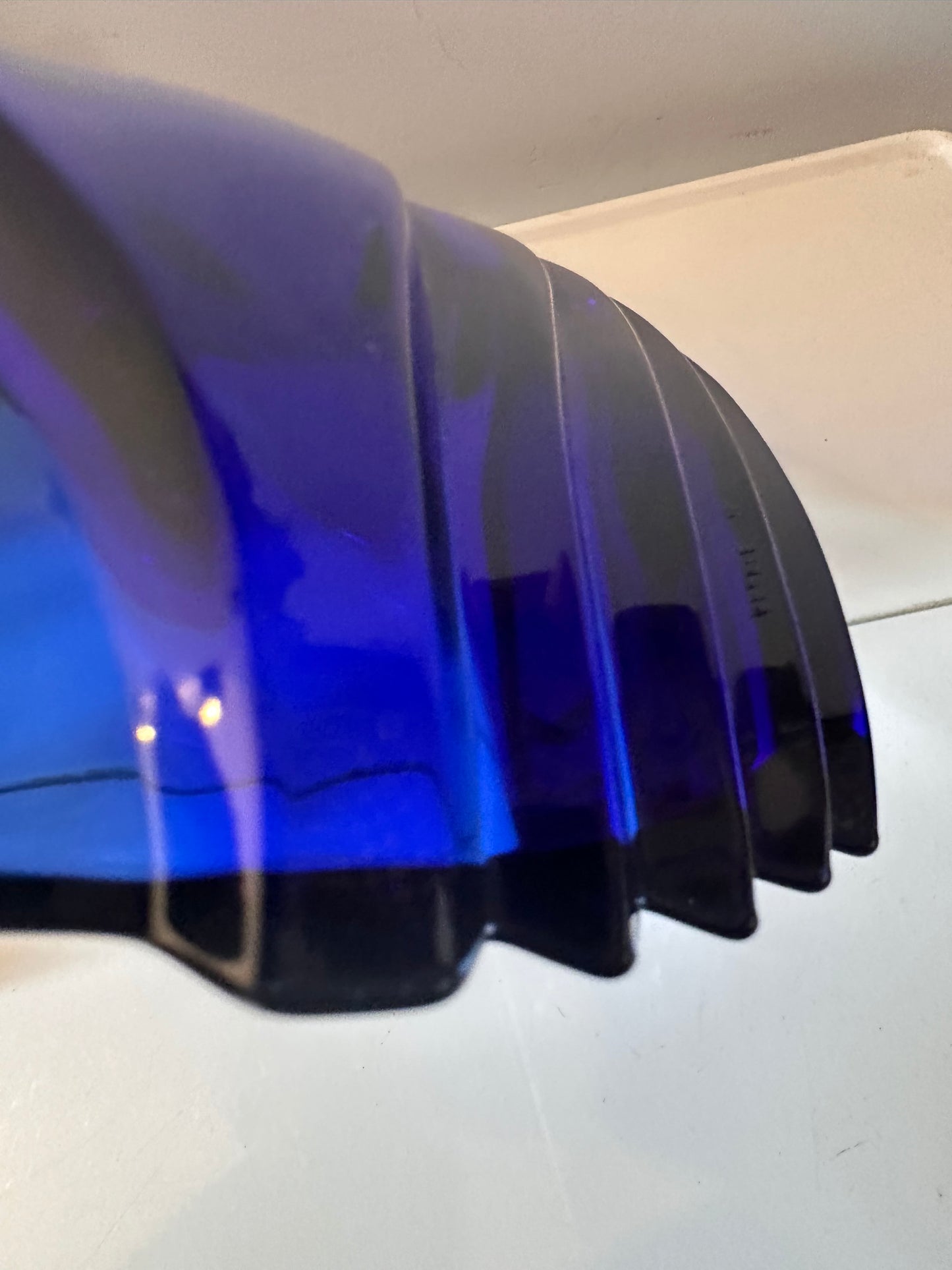 Art Deco blauwe schaal