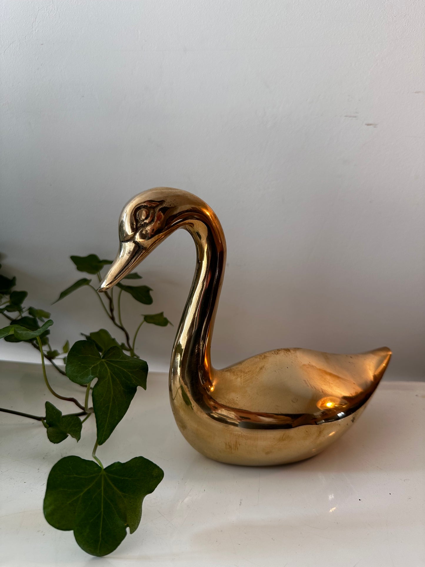 Messing vintage zwaan