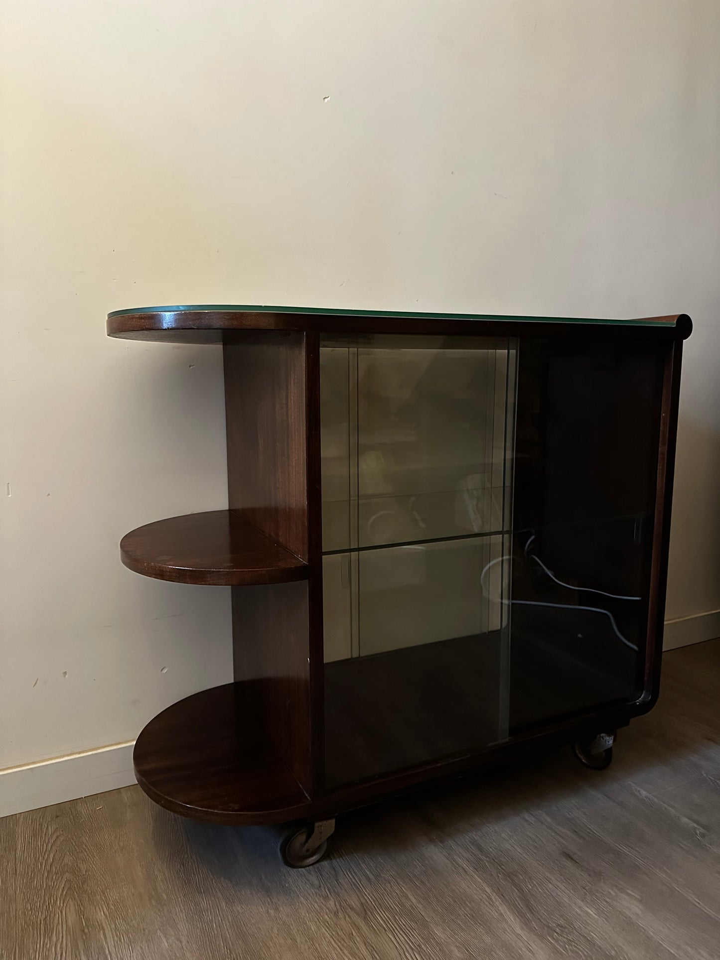 Art deco bar drankenkast op wielen