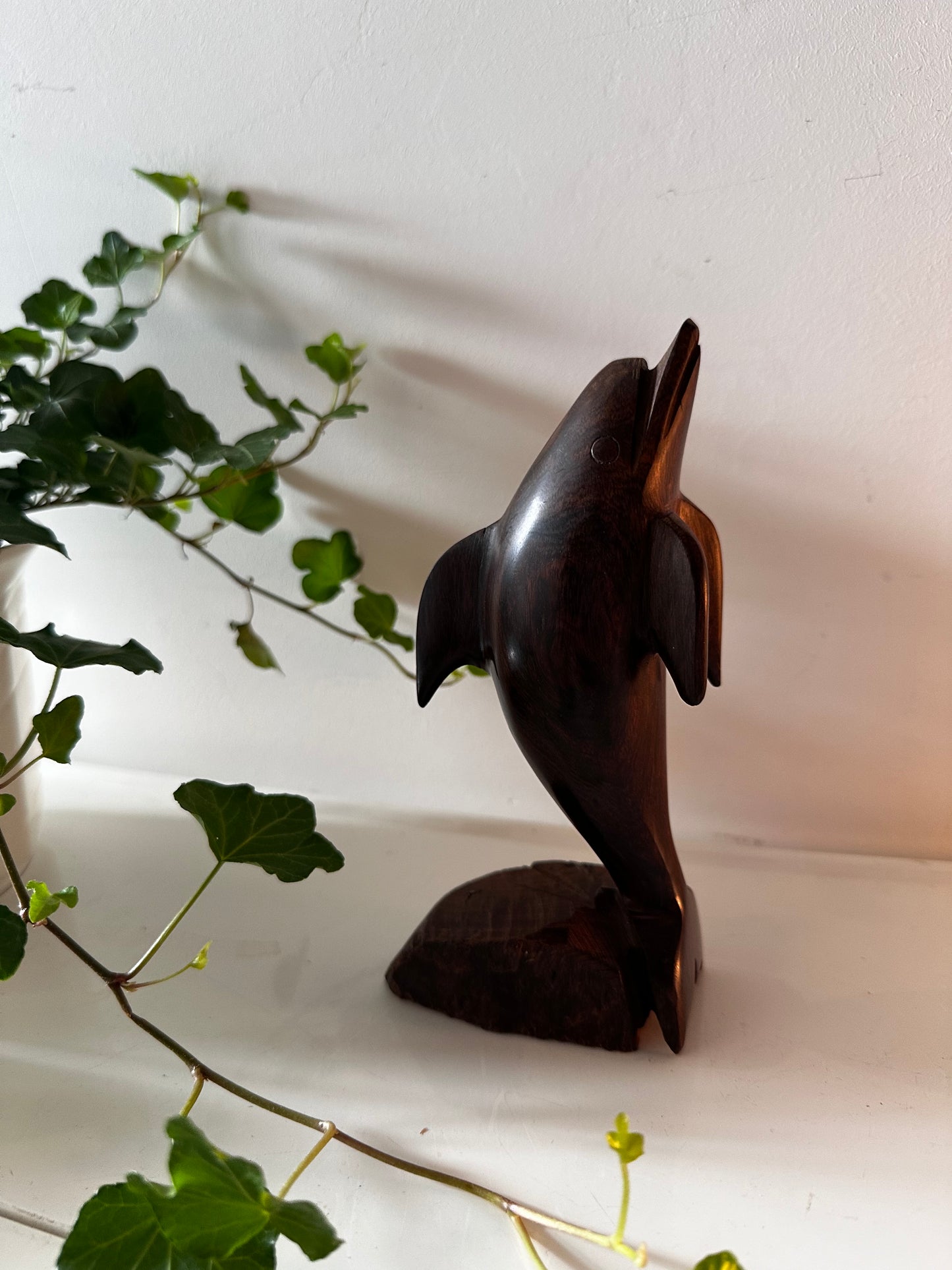 Mid Century boekensteun dolfijn vintage