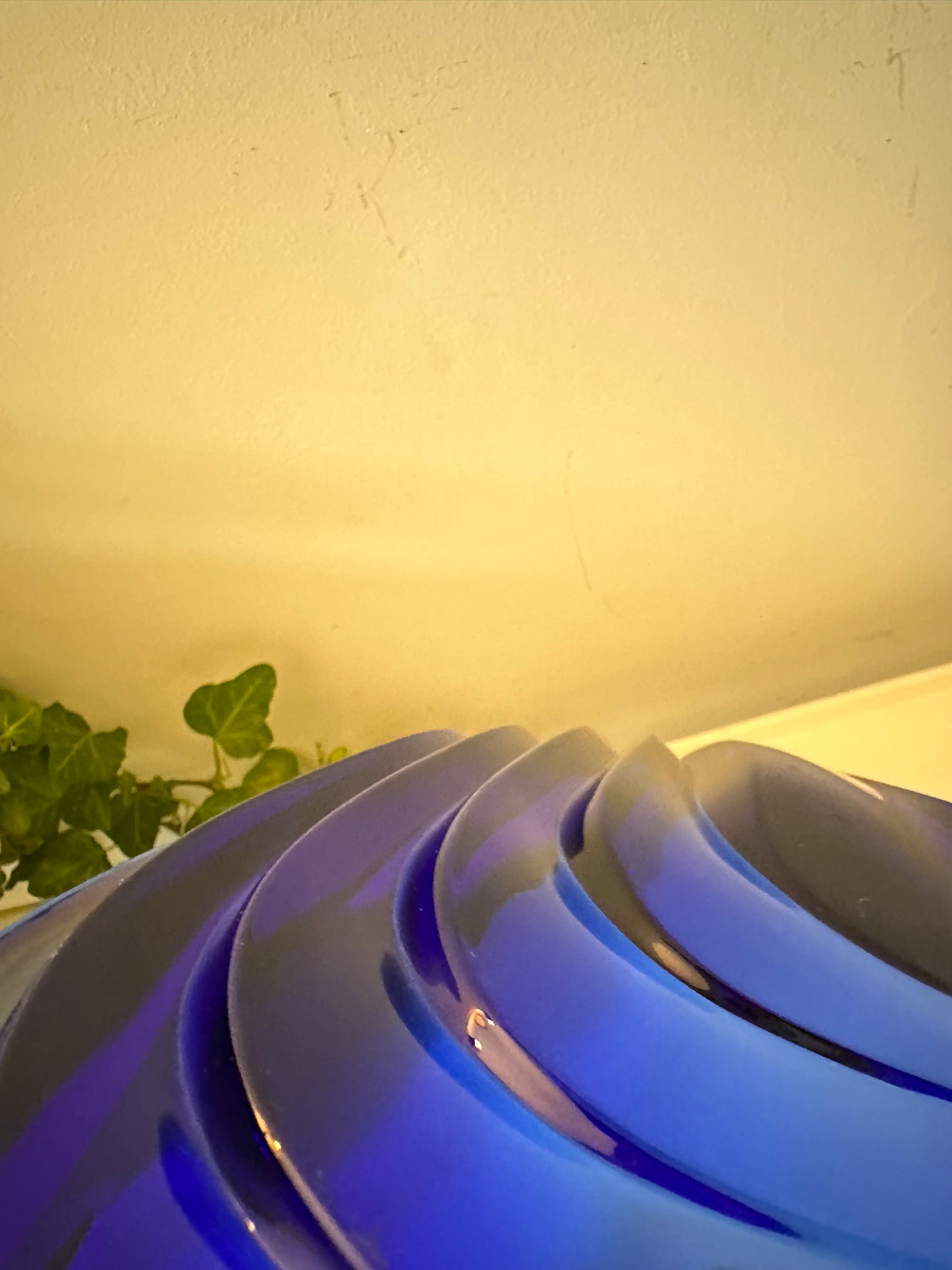 Art Deco blauwe schaal