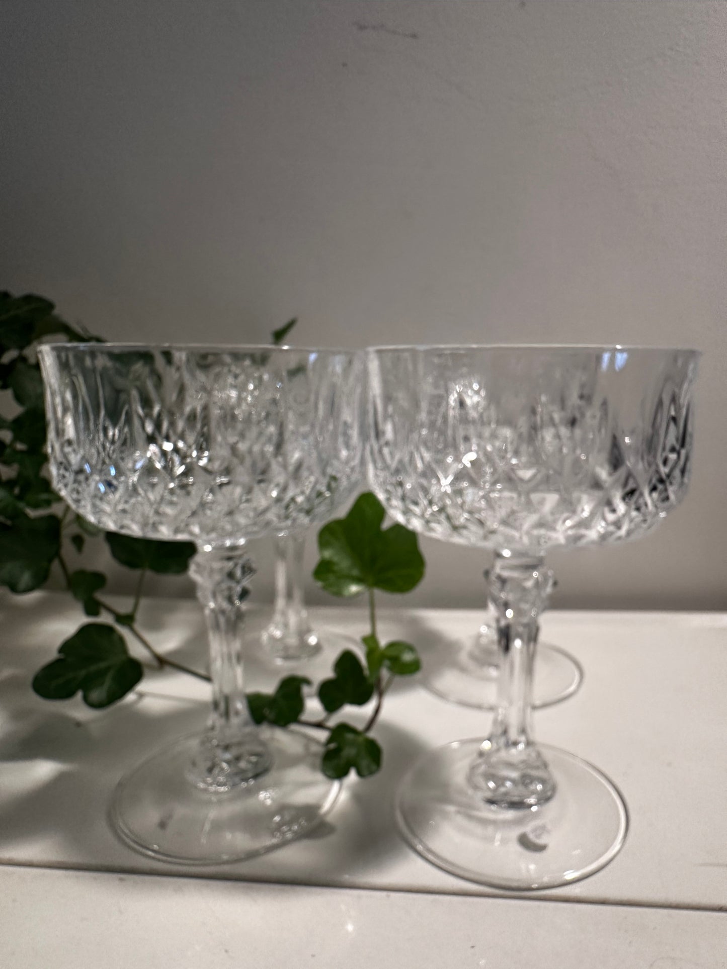 Set kristallen coupe champagne glazen