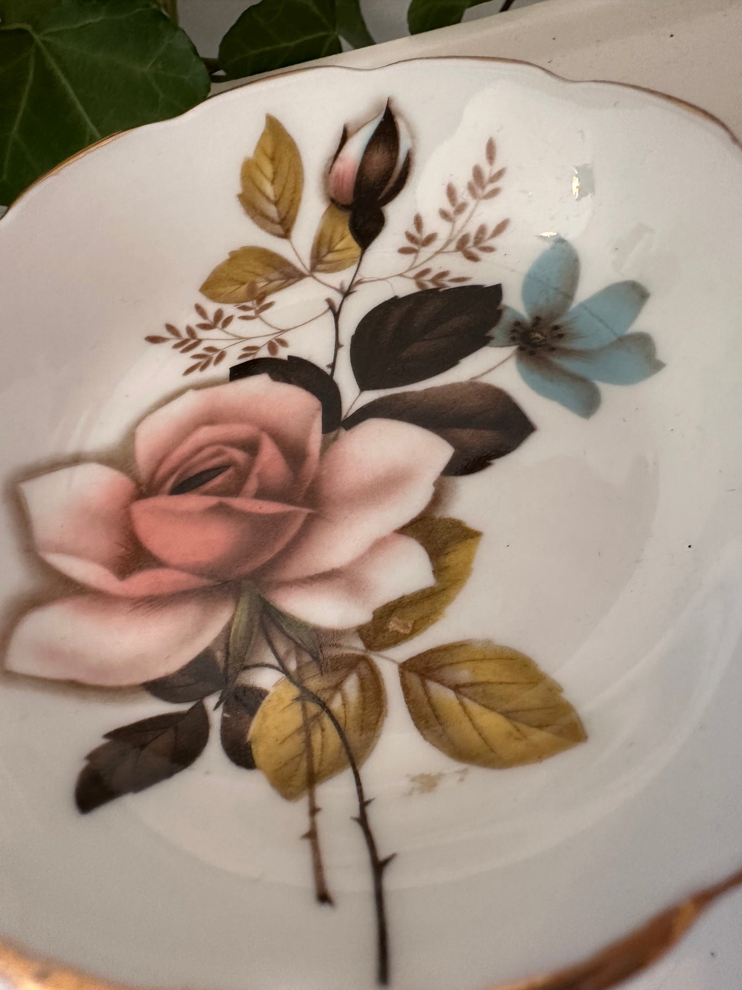 Engels schaaltje met rozenprint